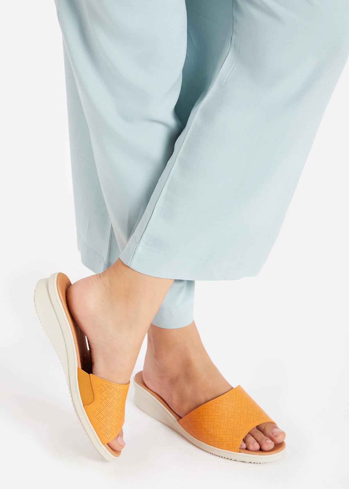 SANDALIAS MUJER USAFLEX CUERO NARANJA VERANO SUECO USA AE2010NAR - 5