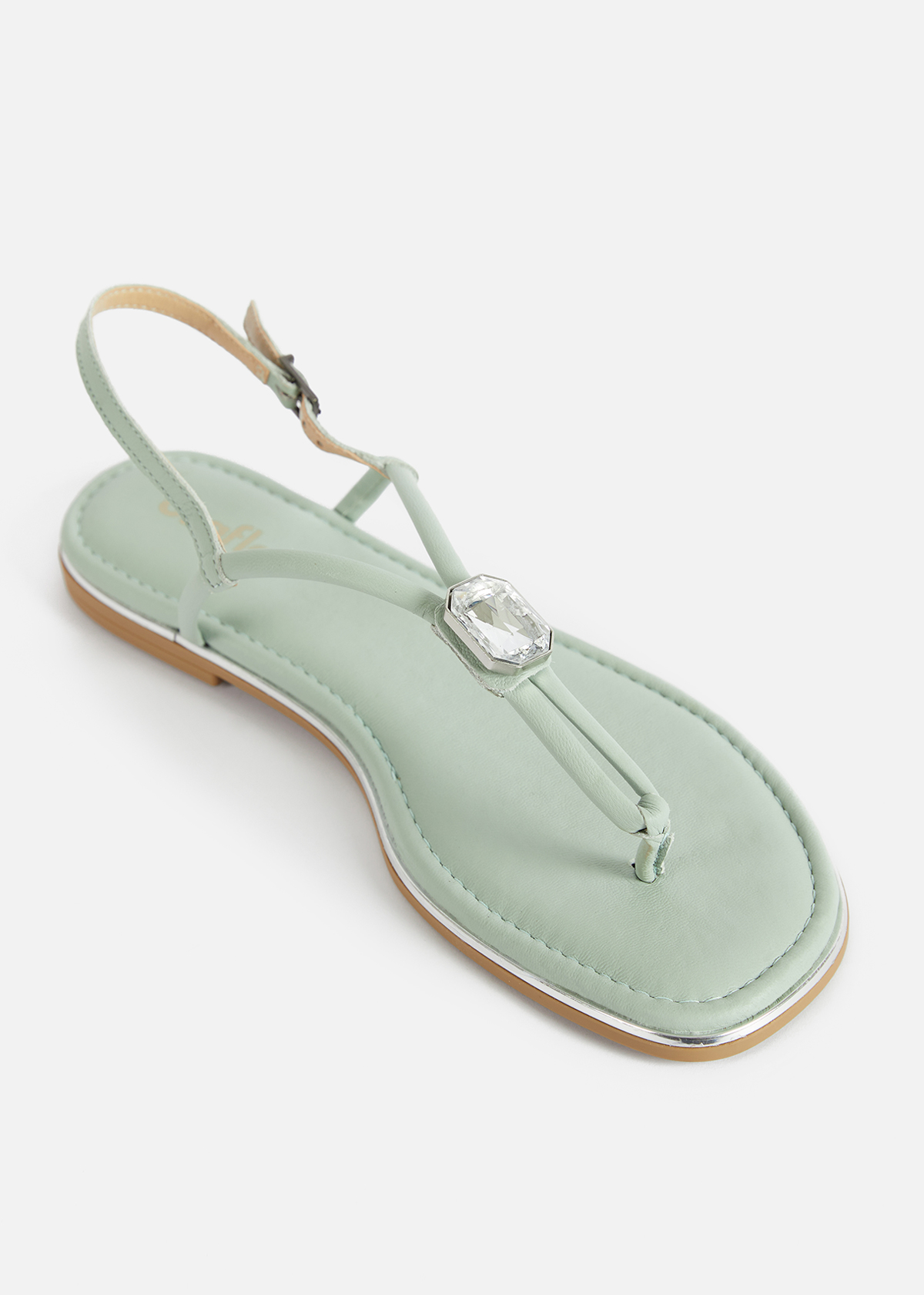 SANDALIAS MUJER USAFLEX CUERO VERDE VERANO TIRAS USA AE5805VER - 3