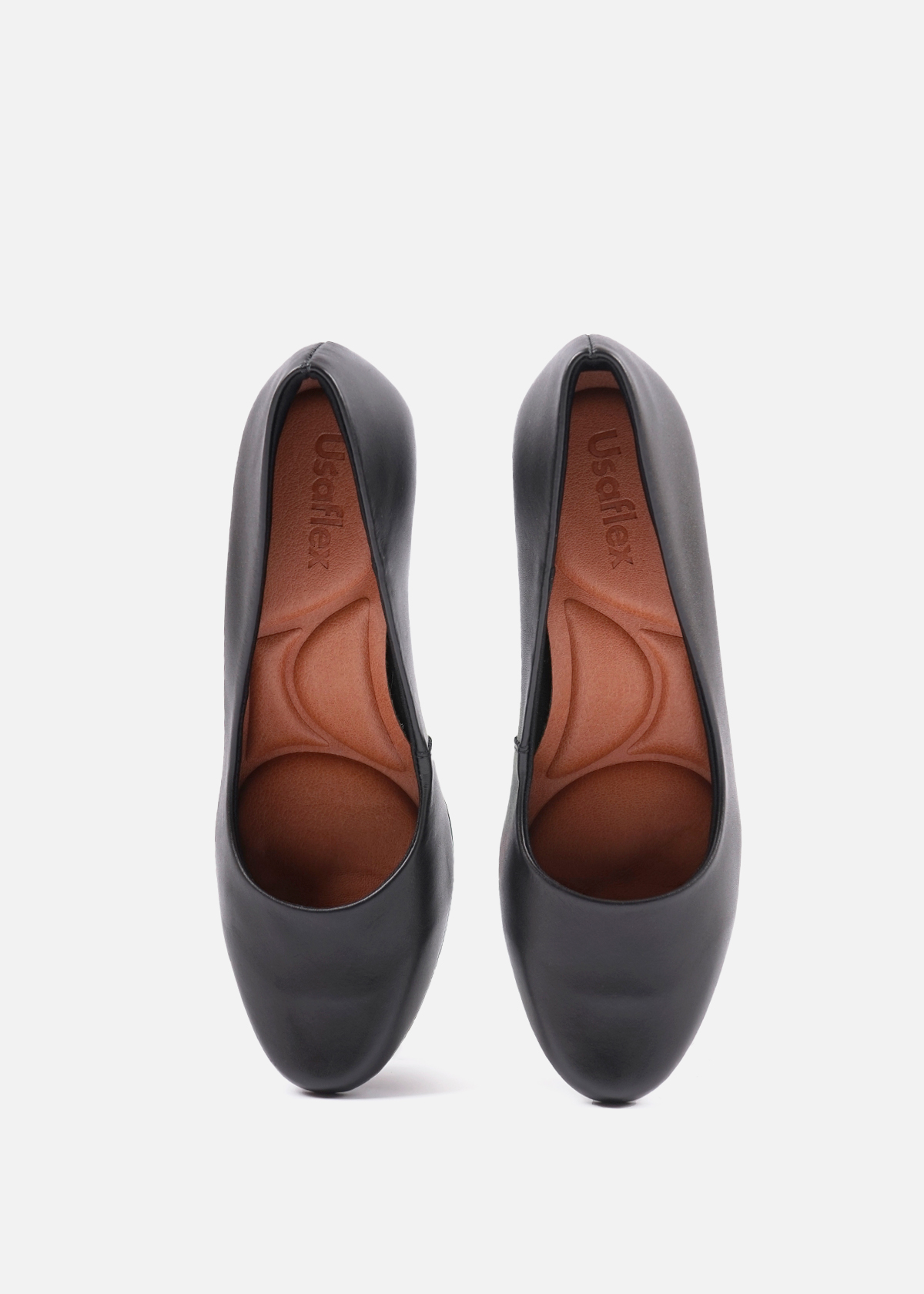 ZAPATOS CASUALES MUJER USAFLEX CUERO NEGRO SCARPIN USA AE1901003 - 4