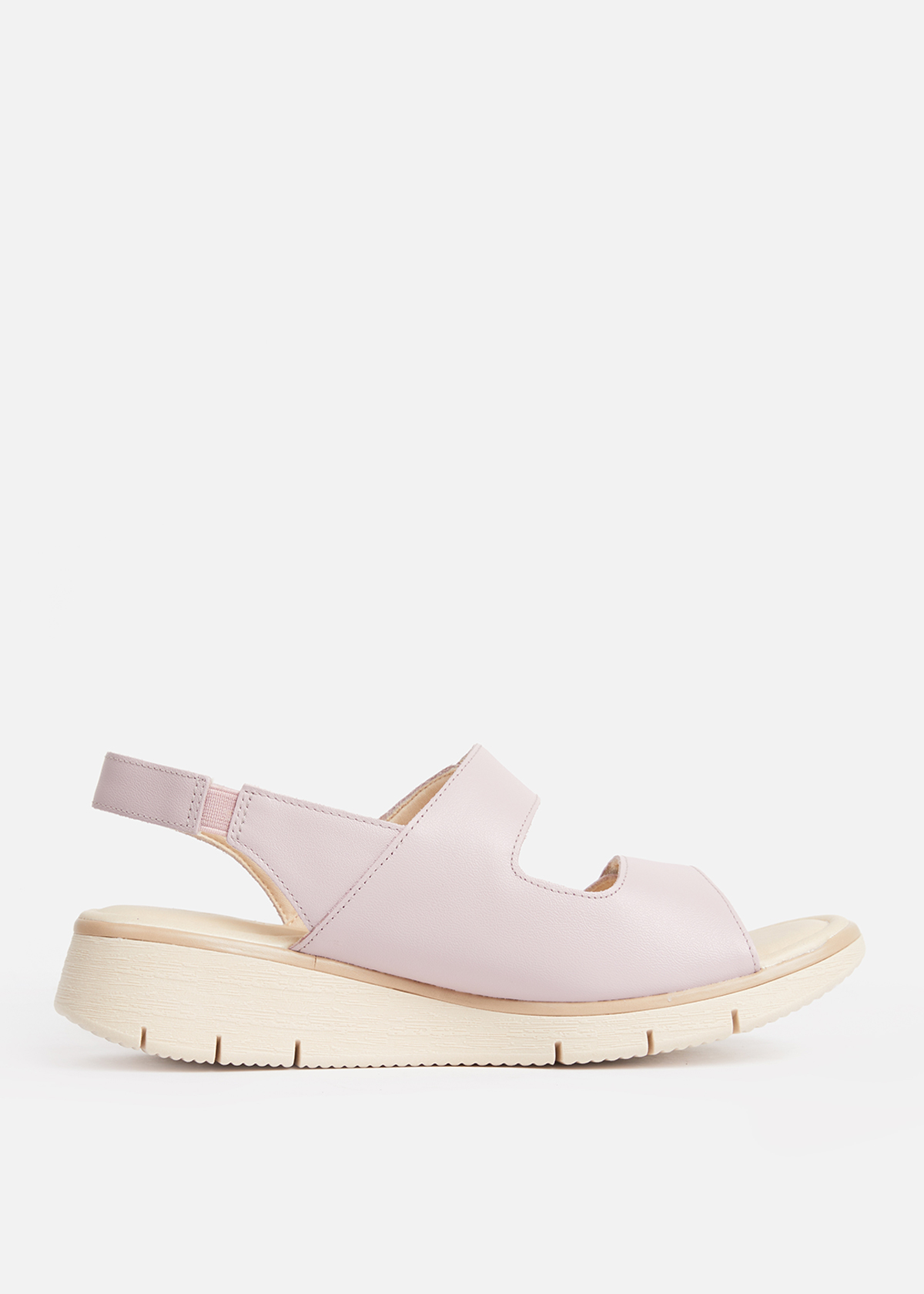 SANDALIAS MUJER USAFLEX CUERO LAVANDA TACÓN PLATAFORMA CON CIERRE FLEXIBLE USA AD1908LAV - 1