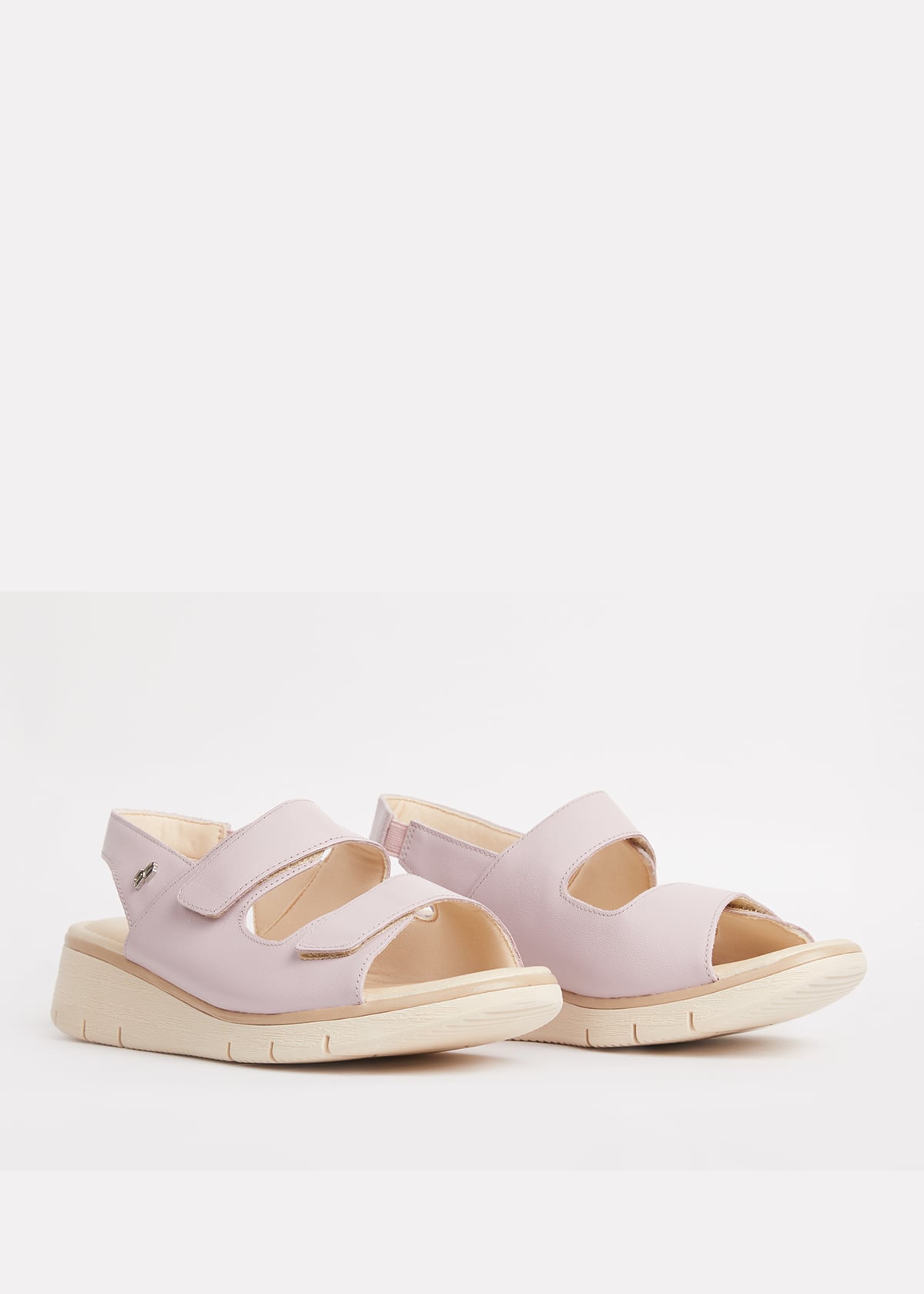 SANDALIAS MUJER USAFLEX CUERO LAVANDA TACÓN PLATAFORMA CON CIERRE FLEXIBLE USA AD1908LAV - 2
