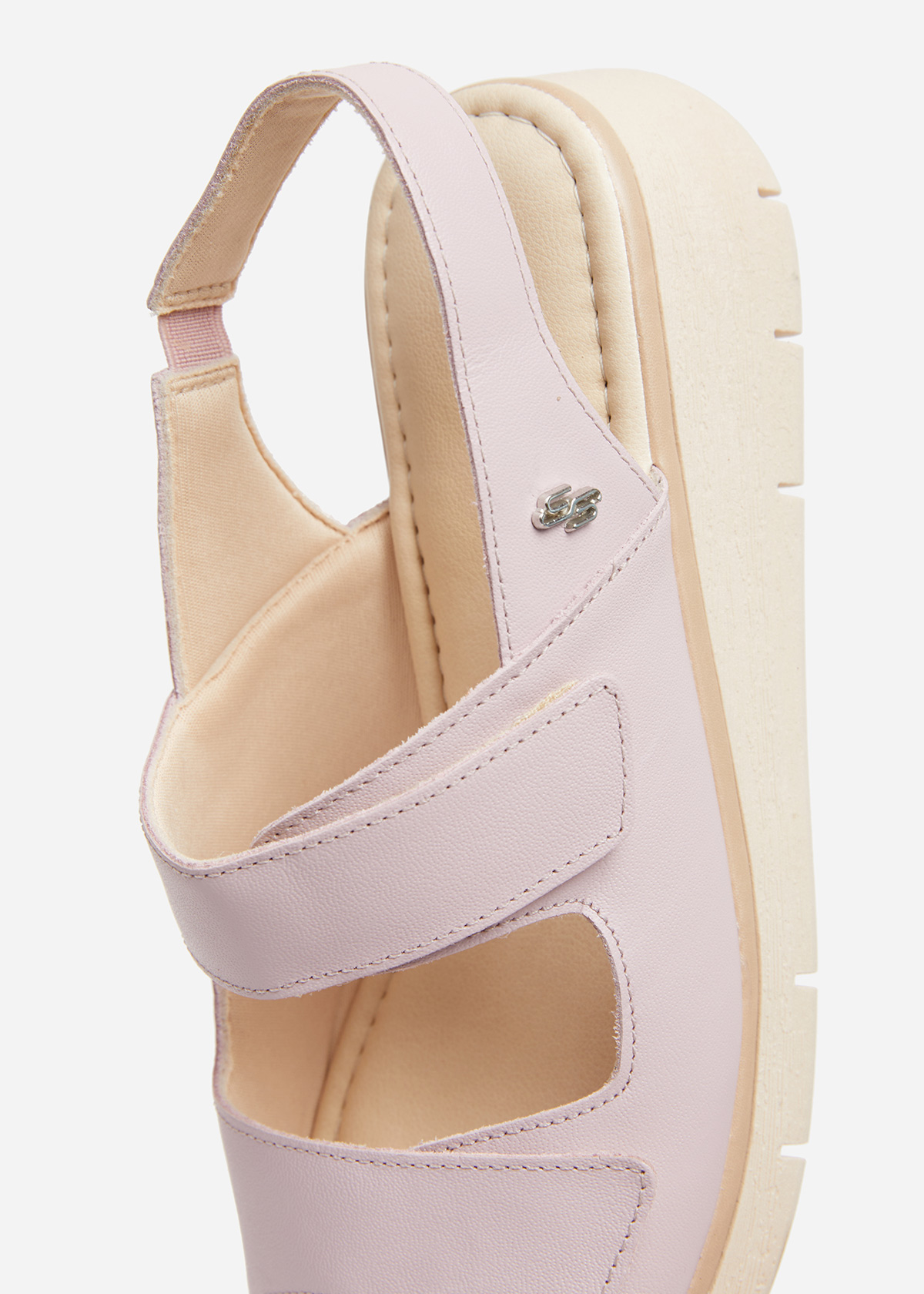 SANDALIAS MUJER USAFLEX CUERO LAVANDA TACÓN PLATAFORMA CON CIERRE FLEXIBLE USA AD1908LAV - 5