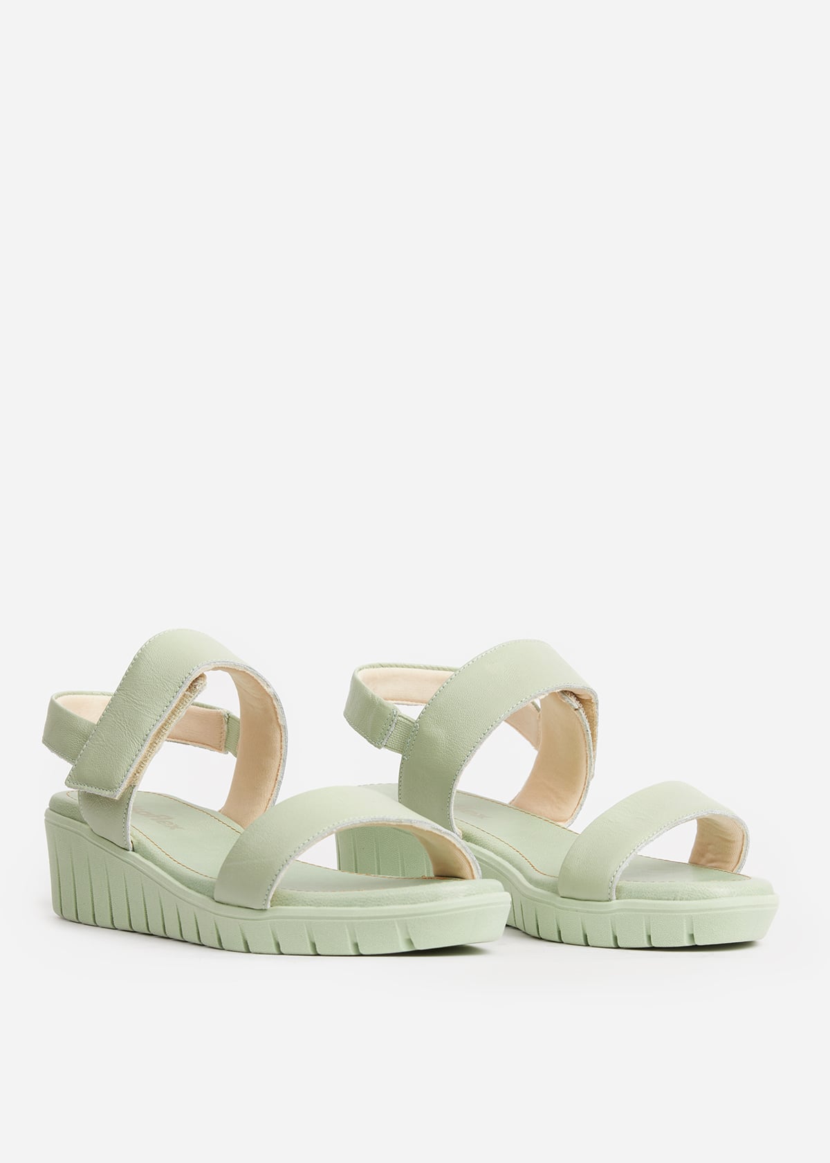 SANDALIAS MUJER USAFLEX CUERO VERDE PLATAFORMA CON FLEX CLOSE USA AE0509VER - 2