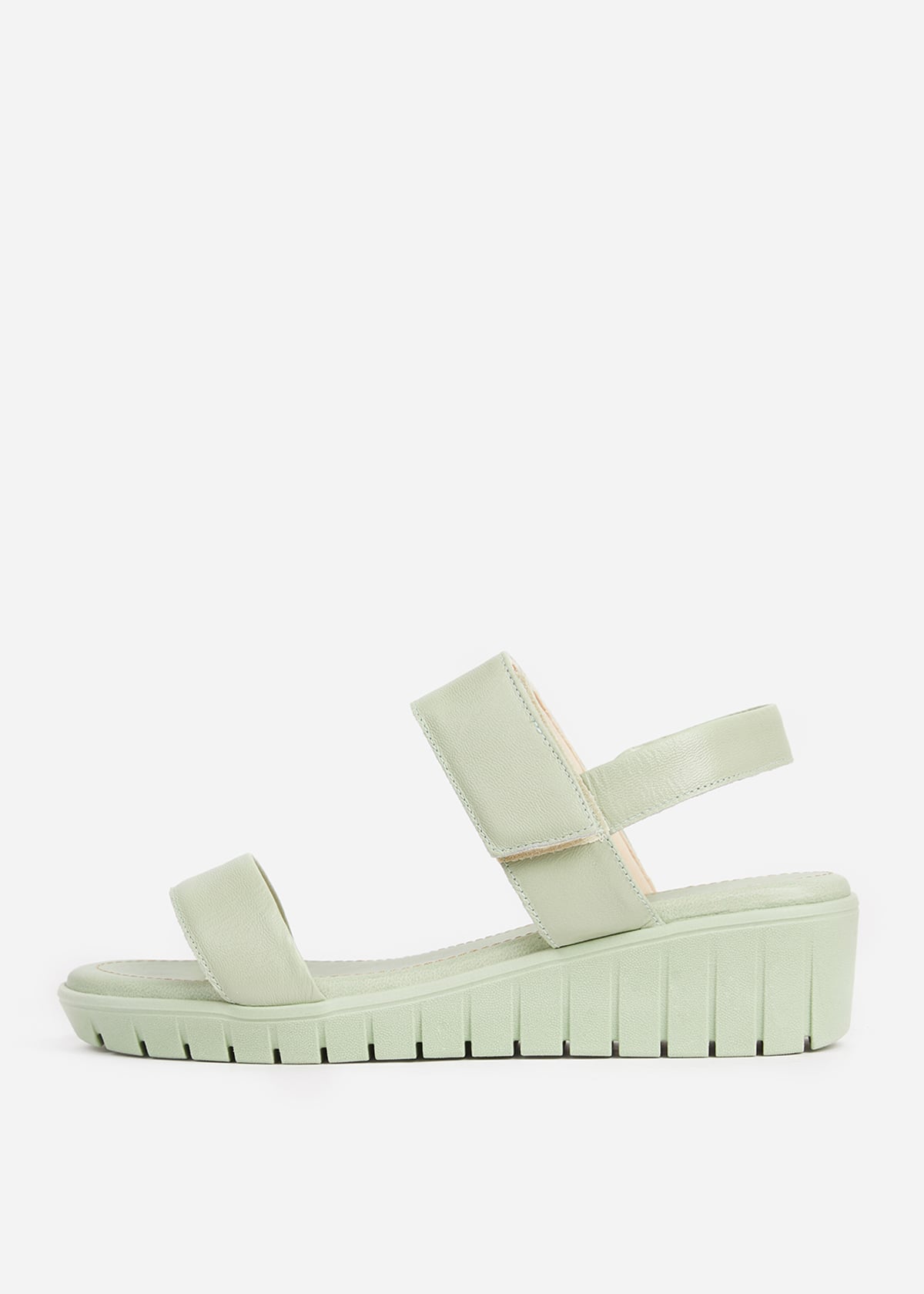 SANDALIAS MUJER USAFLEX CUERO VERDE PLATAFORMA CON FLEX CLOSE USA AE0509VER - 3