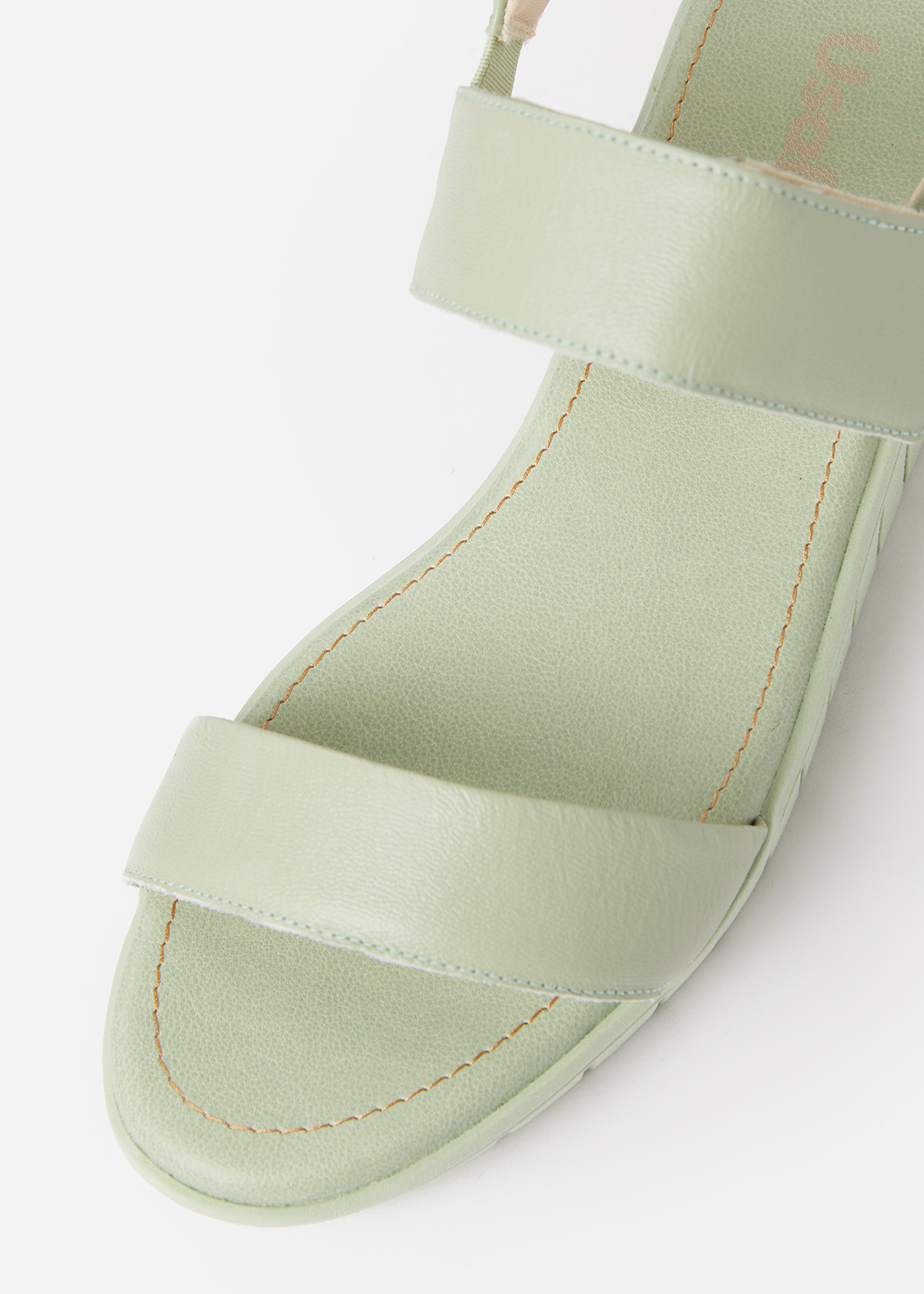 SANDALIAS MUJER USAFLEX CUERO VERDE PLATAFORMA CON FLEX CLOSE USA AE0509VER - 4
