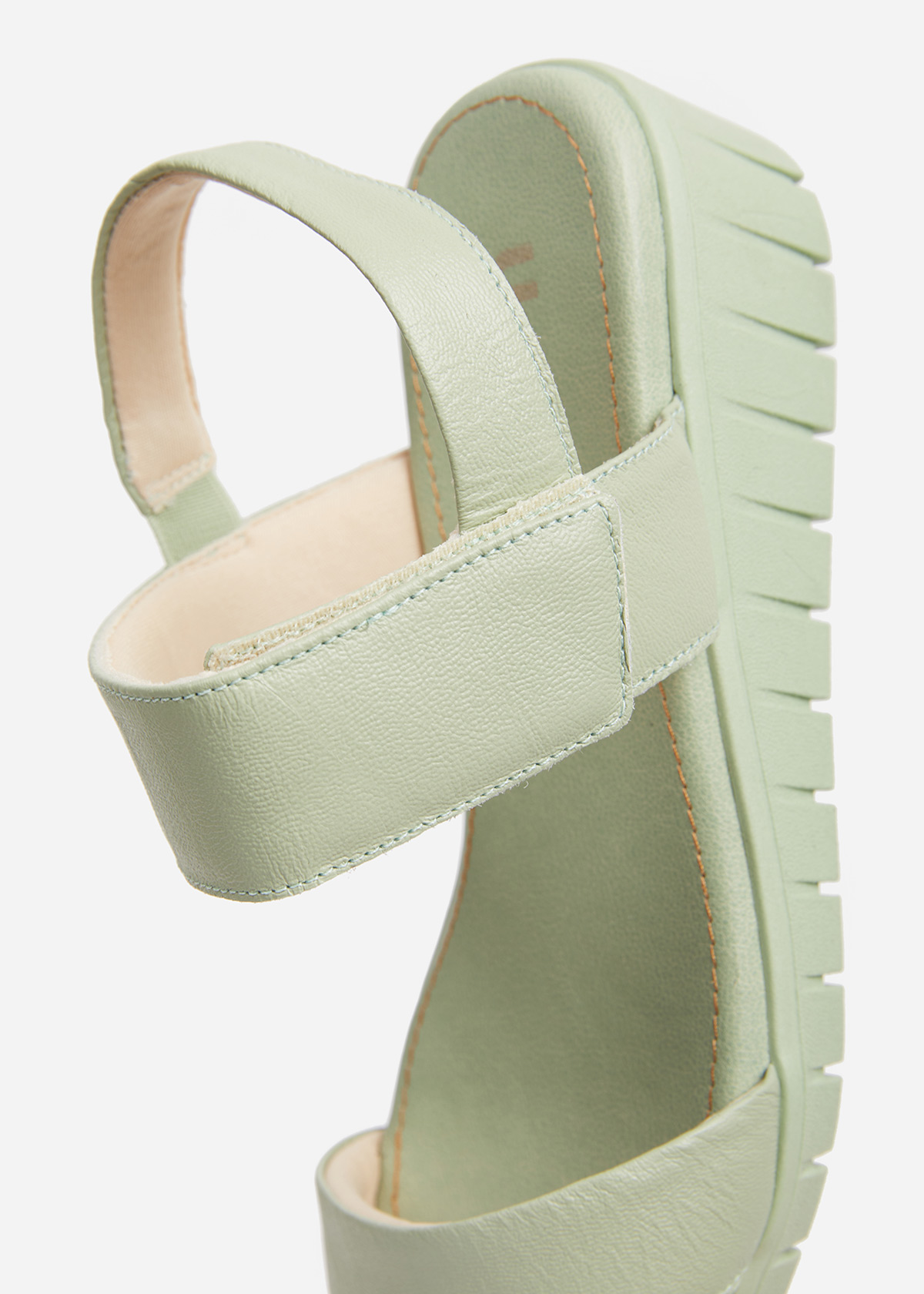 SANDALIAS MUJER USAFLEX CUERO VERDE PLATAFORMA CON FLEX CLOSE USA AE0509VER - 5