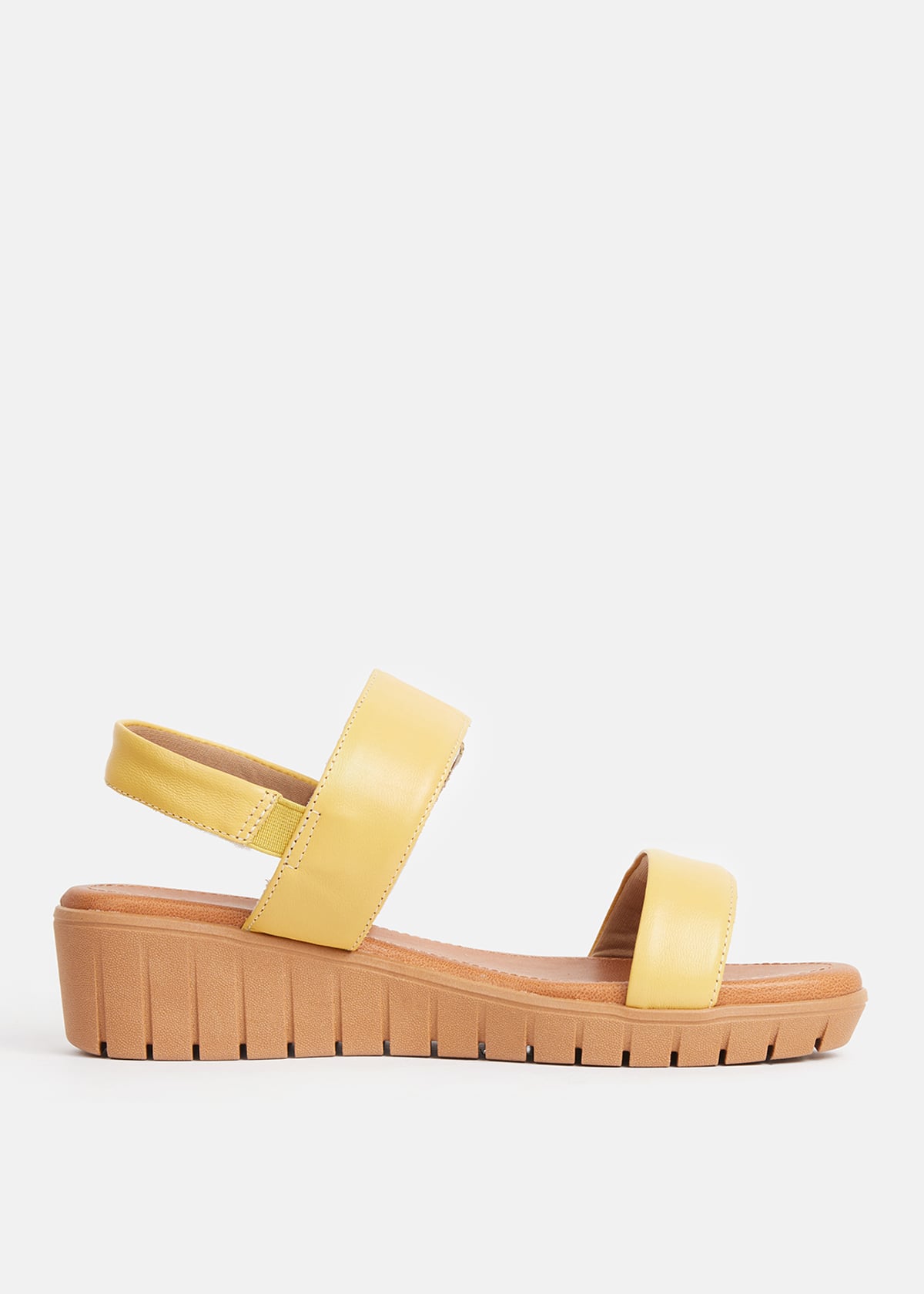 SANDALIAS MUJER USAFLEX CUERO AMARILLO PLATAFORMA CON FLEX CLOSE MANGO USA AE0509MAN - 1