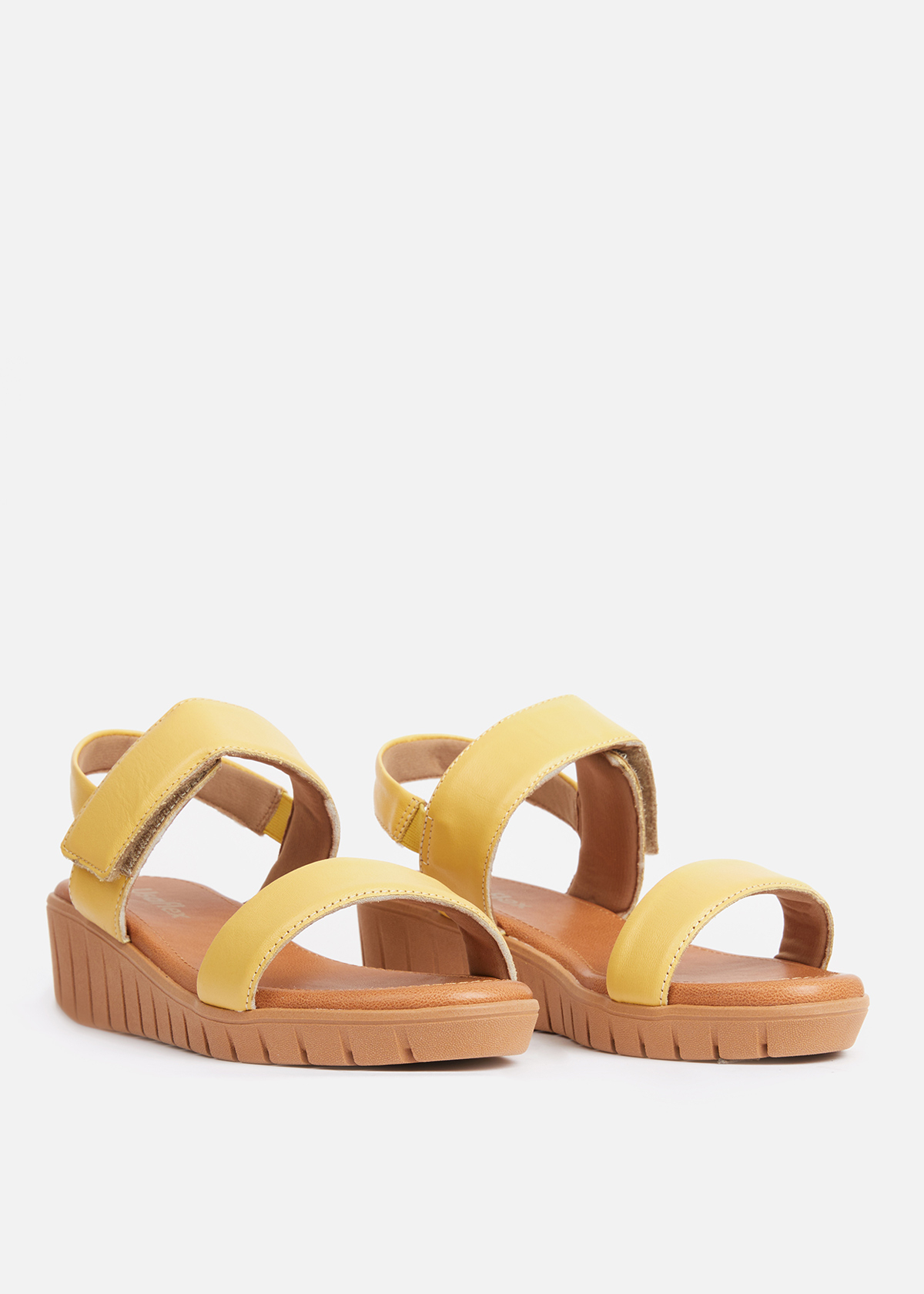 SANDALIAS MUJER USAFLEX CUERO AMARILLO PLATAFORMA CON FLEX CLOSE MANGO USA AE0509MAN - 2