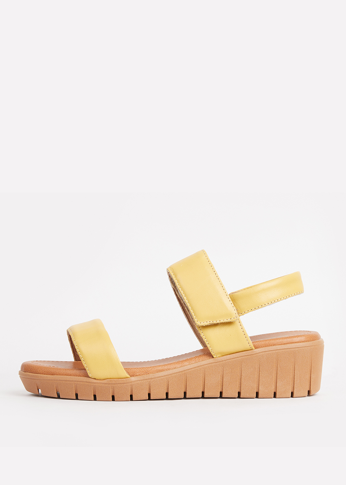 SANDALIAS MUJER USAFLEX CUERO AMARILLO PLATAFORMA CON FLEX CLOSE MANGO USA AE0509MAN - 3