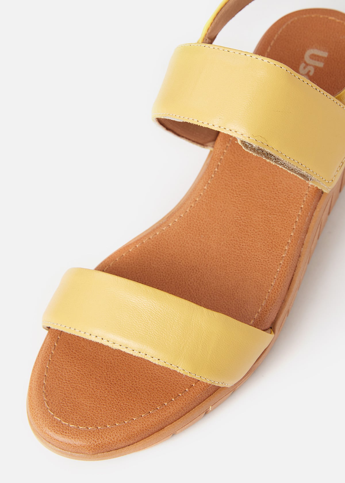 SANDALIAS MUJER USAFLEX CUERO AMARILLO PLATAFORMA CON FLEX CLOSE MANGO USA AE0509MAN - 4
