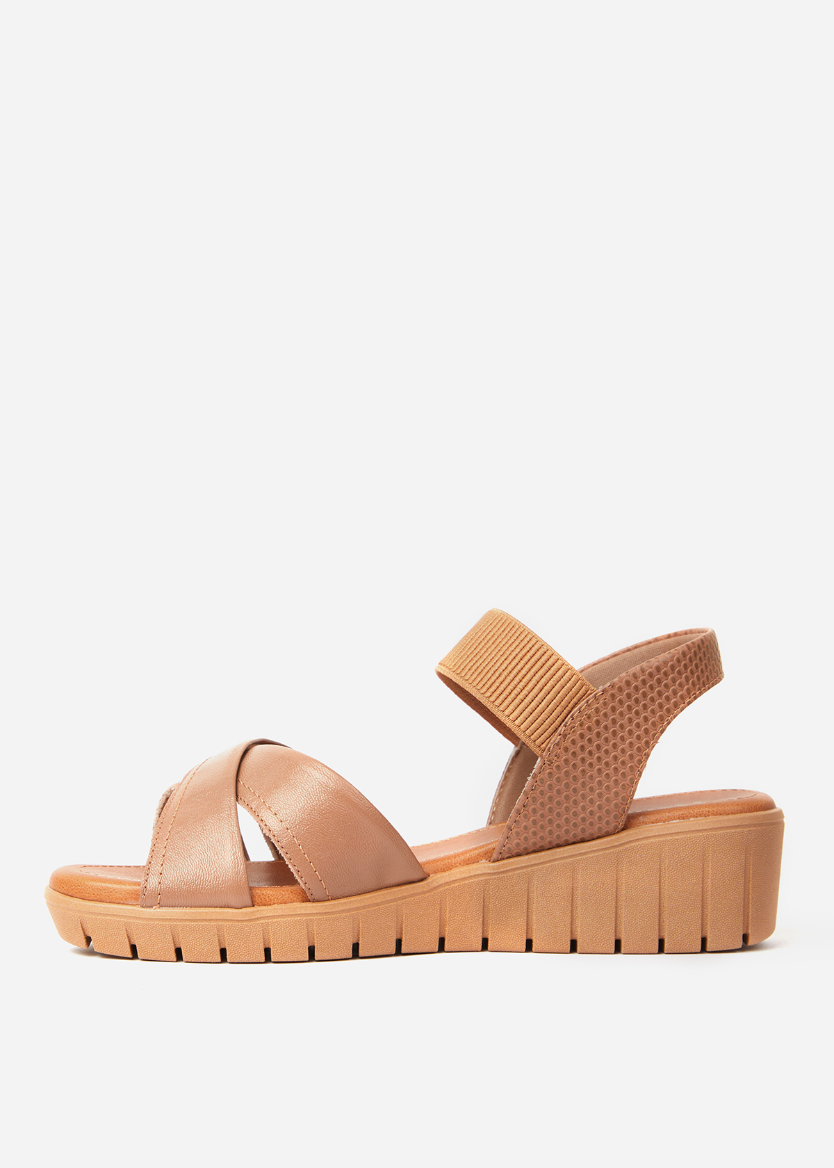 SANDALIAS MUJER USAFLEX CUERO CAMEL PLATAFORMA LO USA AE0510CAM - 3