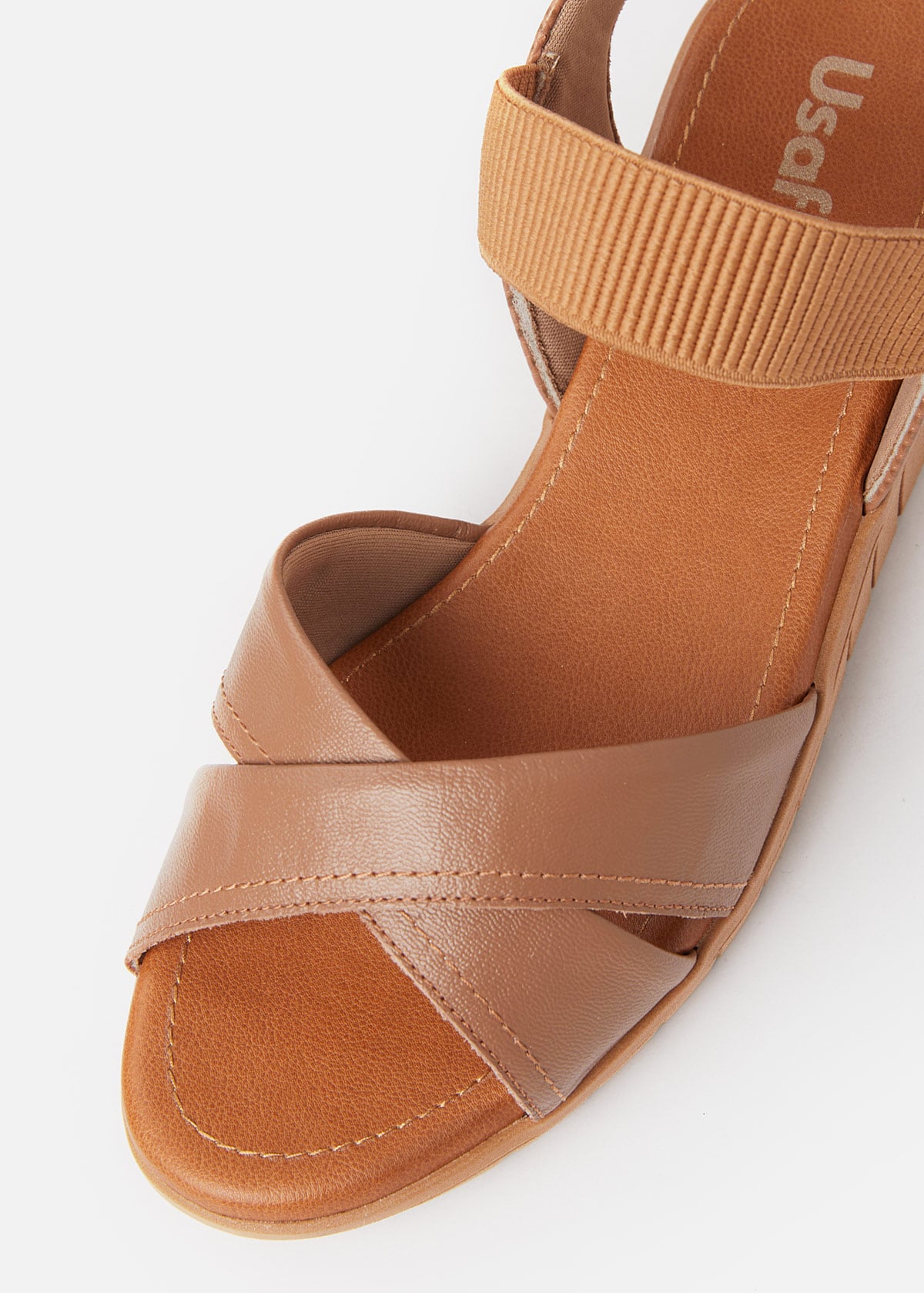 SANDALIAS MUJER USAFLEX CUERO CAMEL PLATAFORMA LO USA AE0510CAM - 4