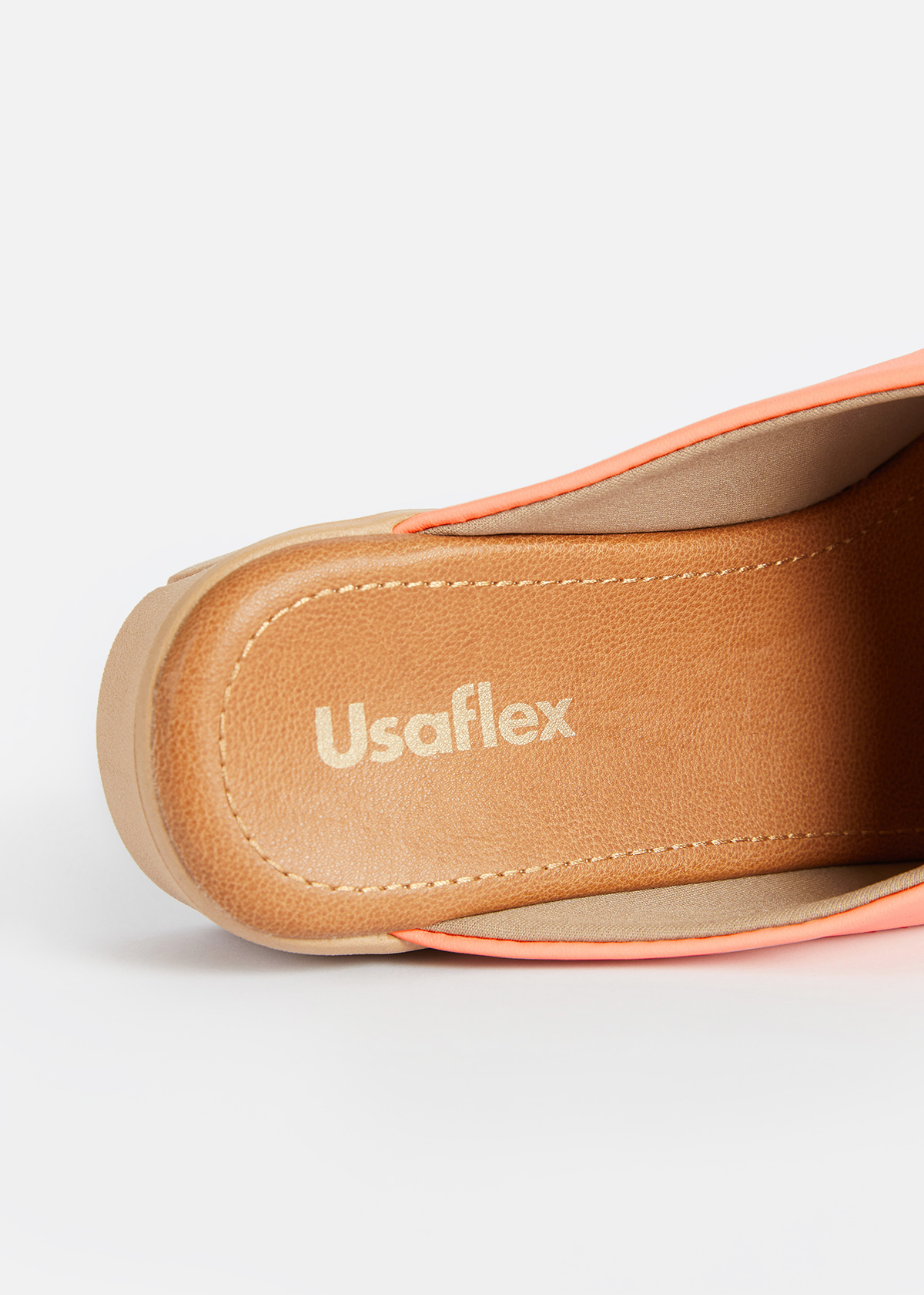 SANDALIAS MUJER USAFLEX CUERO DURAZNO VERANO SUECO PLATAFORMA USA AE0504DUR - 3