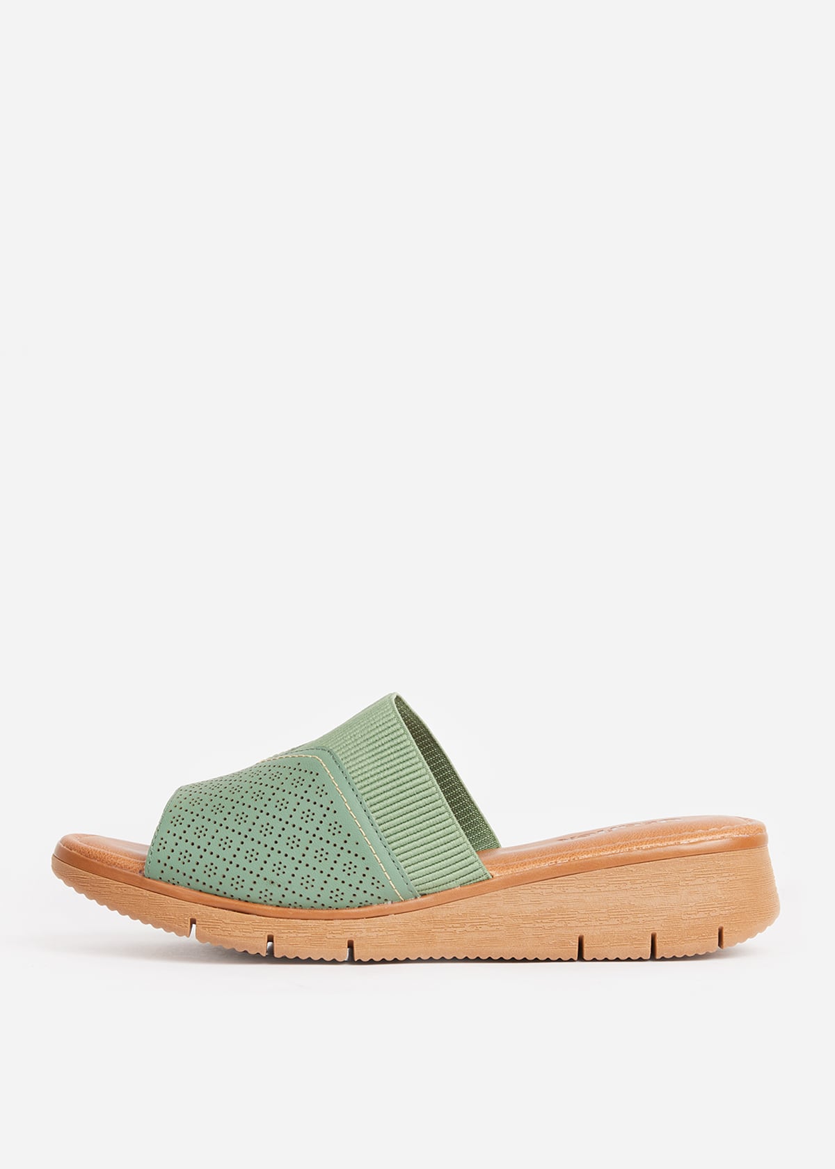SANDALIAS MUJER USAFLEX CUERO VERDE TACÓN PLATAFORMA CON DETALLES LÁSER ROMERO USA AD1910ROM - 3