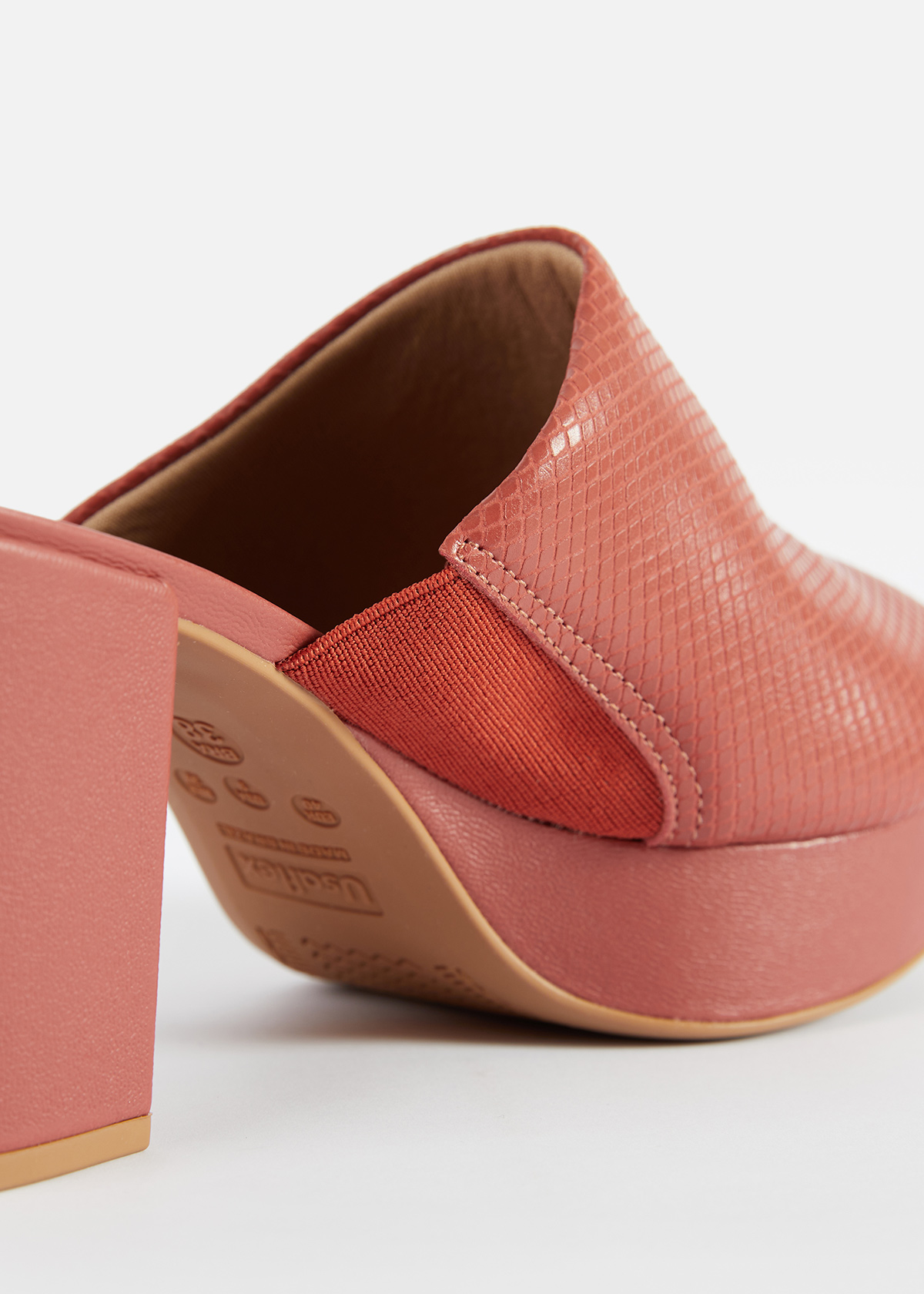 SANDALIAS MUJER USAFLEX CUERO ROJO VERANO TACÓN PLATAFORMA USA AE3403ROJ - 2