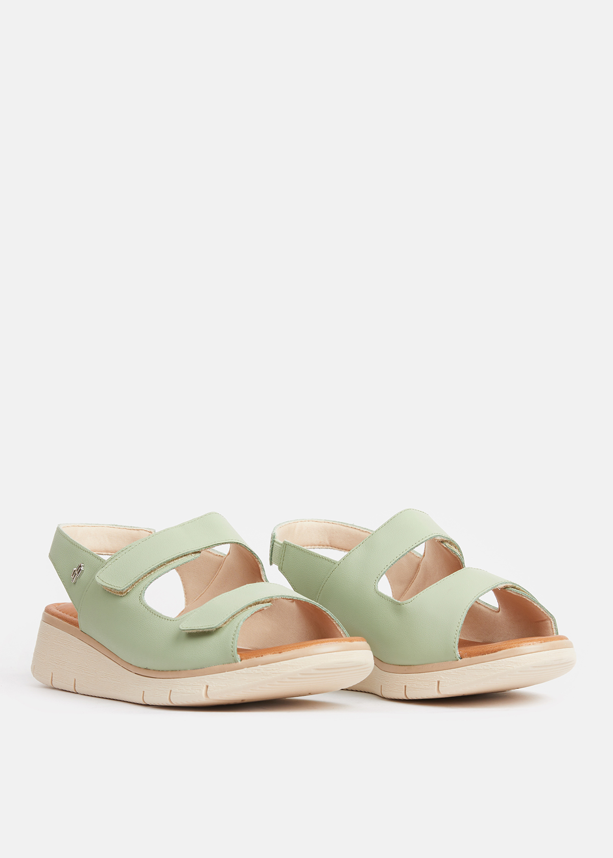 SANDALIAS MUJER USAFLEX CUERO VERDE TACÓN PLATAFORMA CON CIERRE FLEXIBLE USA AD1908VER - 2