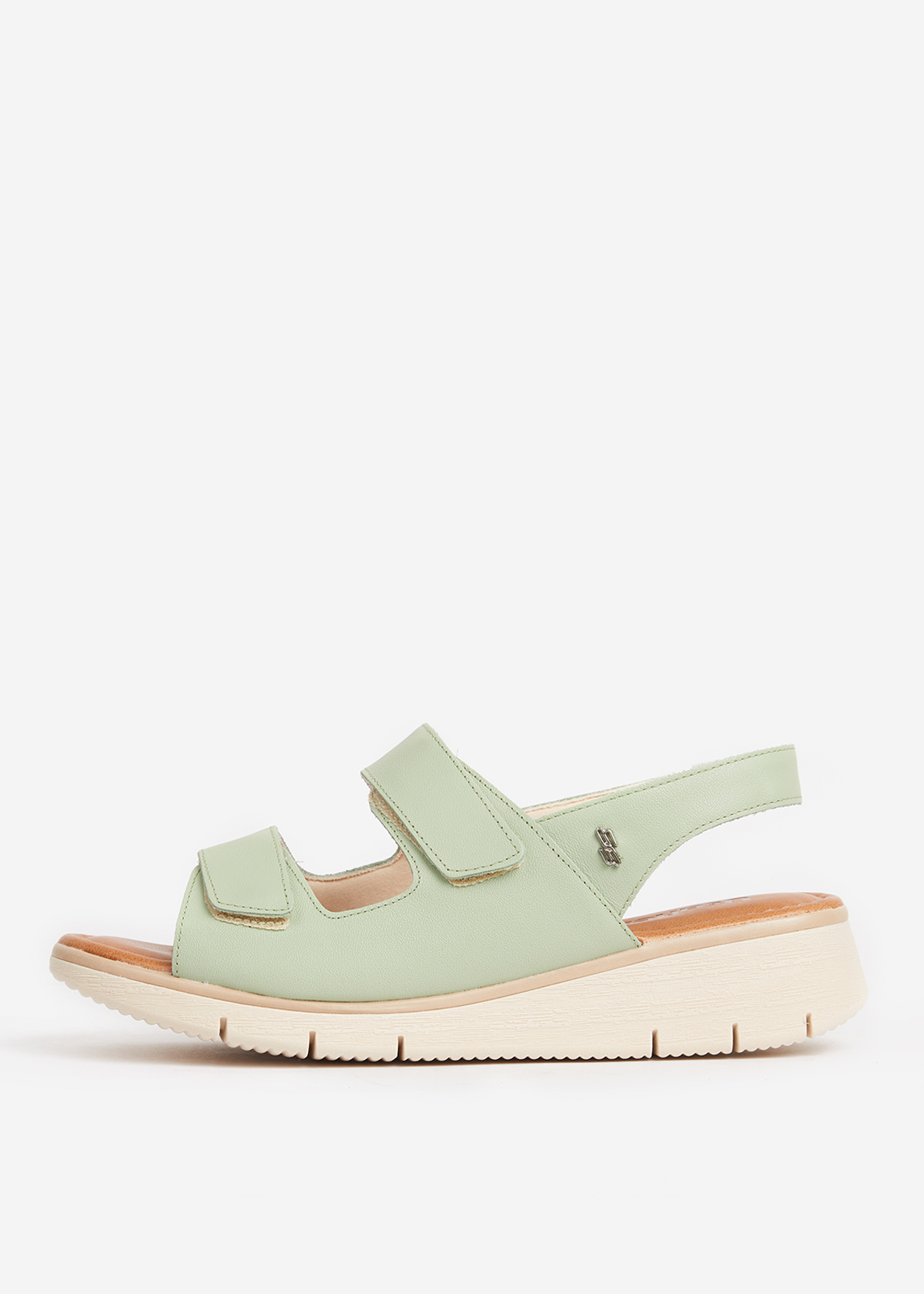 SANDALIAS MUJER USAFLEX CUERO VERDE TACÓN PLATAFORMA CON CIERRE FLEXIBLE USA AD1908VER - 3
