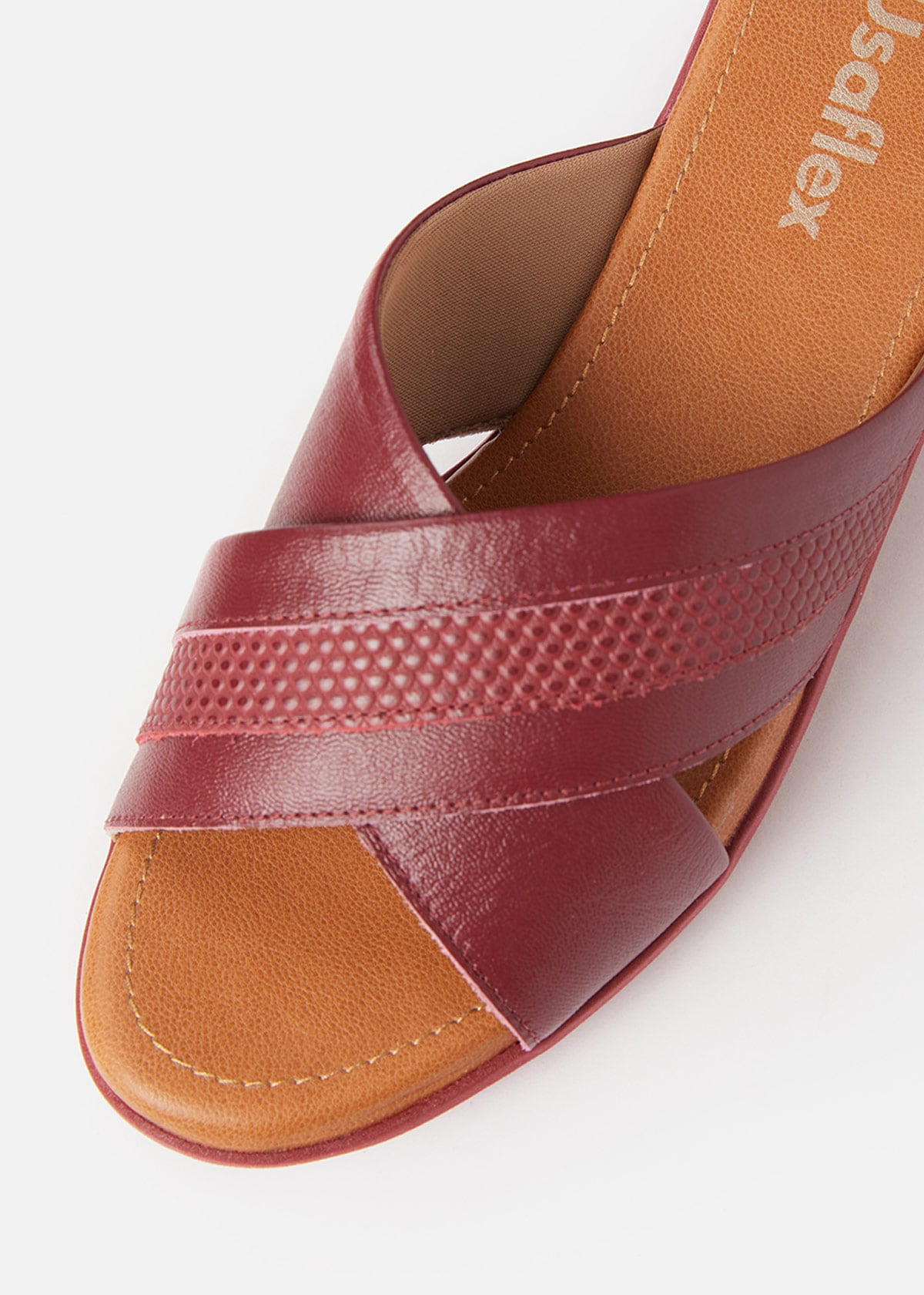 SANDALIAS MUJER USAFLEX CUERO GUINDA SUECO PLATAFORMA USA AE0512GUI - 4