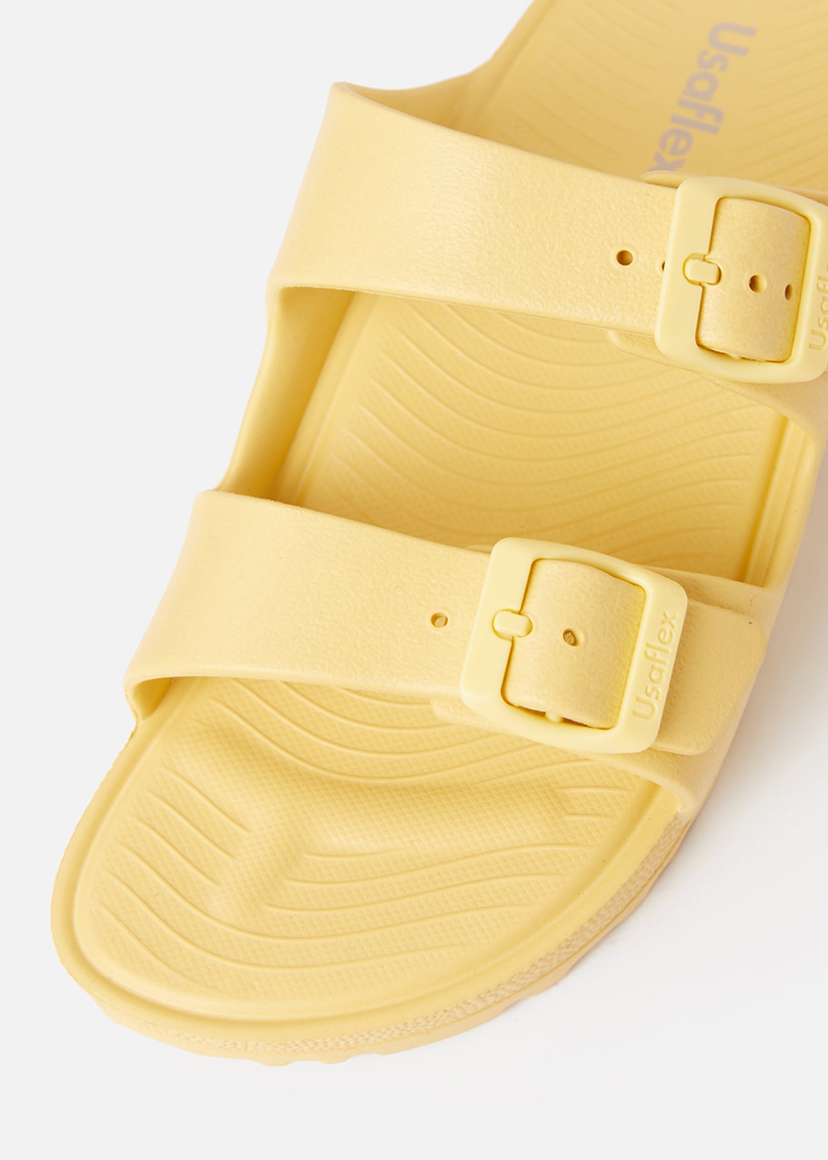 SANDALIAS MUJER USAFLEX AMARILLO PLATAFORMA INYECTADA Y HEBILLA MANGO USA AE5302MAN - 4