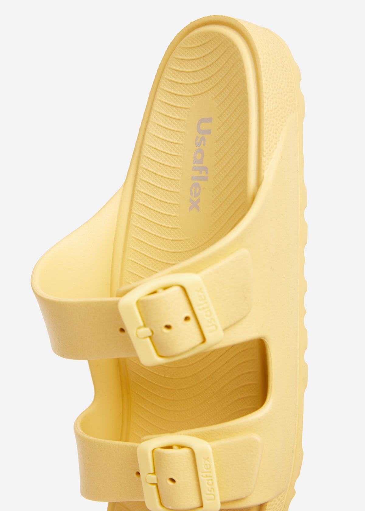 SANDALIAS MUJER USAFLEX AMARILLO PLATAFORMA INYECTADA Y HEBILLA MANGO USA AE5302MAN - 5