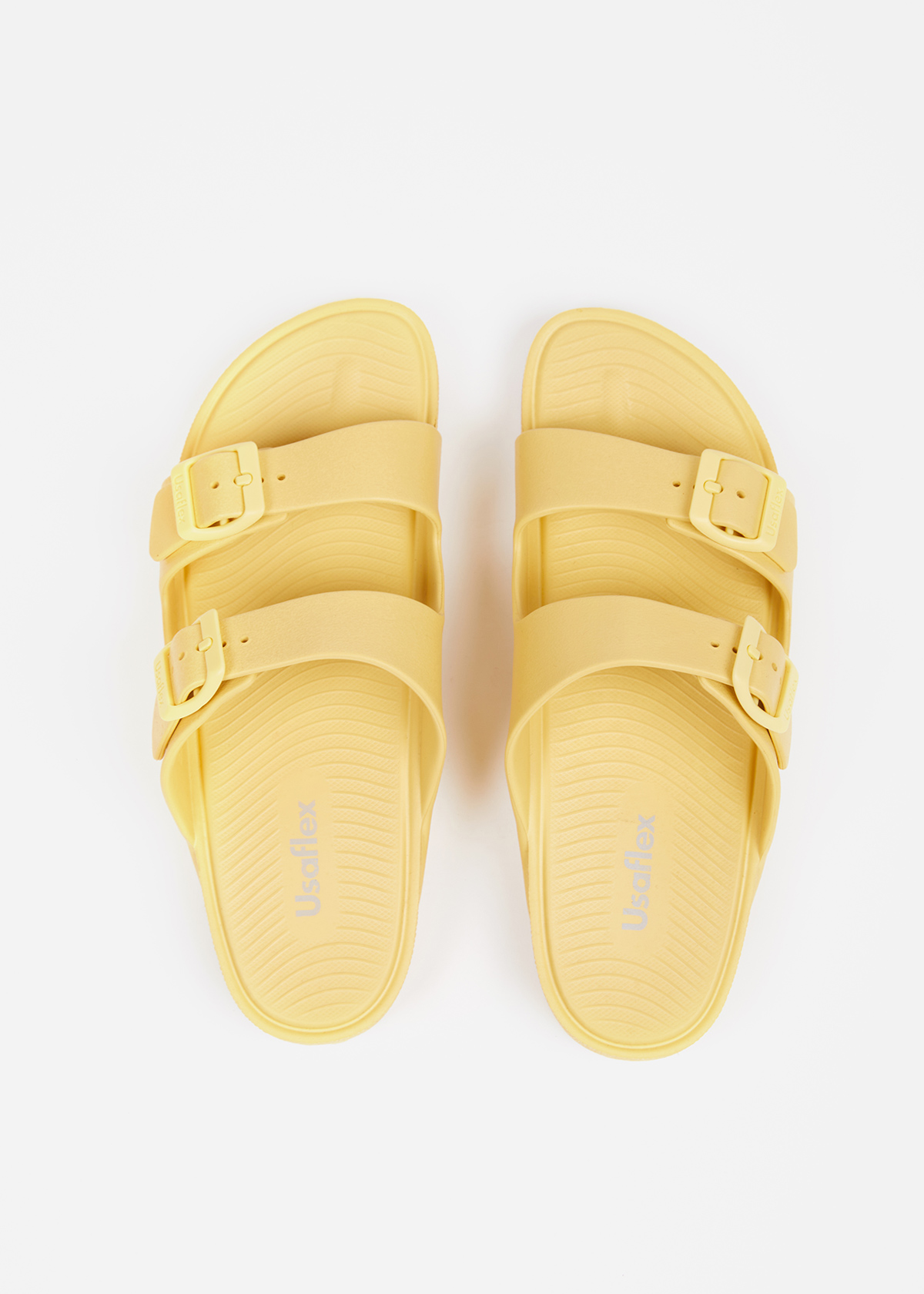 SANDALIAS MUJER USAFLEX AMARILLO PLATAFORMA INYECTADA Y HEBILLA MANGO USA AE5302MAN - 6