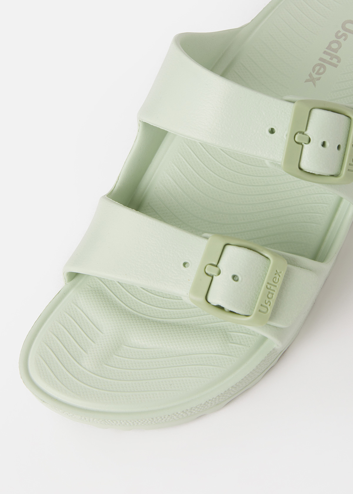 SANDALIAS MUJER USAFLEX VERDE PLATAFORMA INYECTADA Y HEBILLA USA AE5302VER - 4