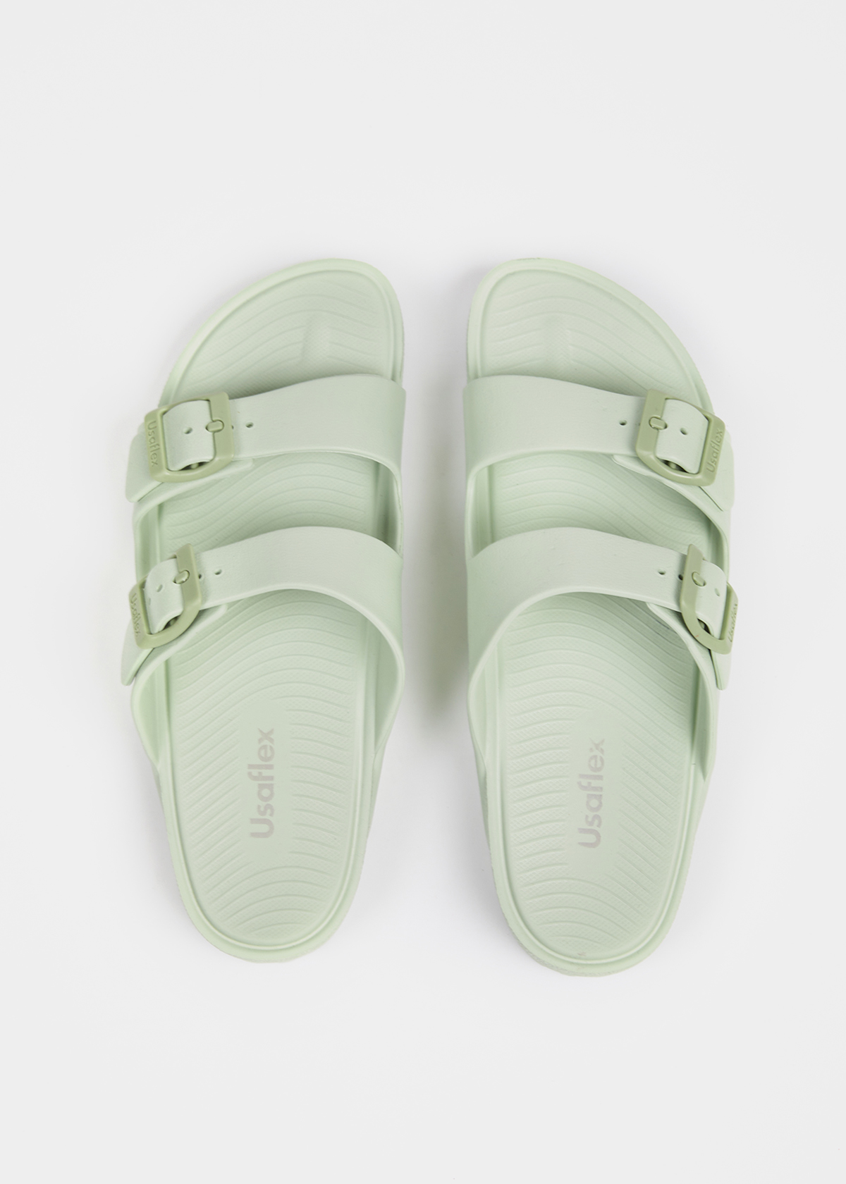 SANDALIAS MUJER USAFLEX VERDE PLATAFORMA INYECTADA Y HEBILLA USA AE5302VER - 6