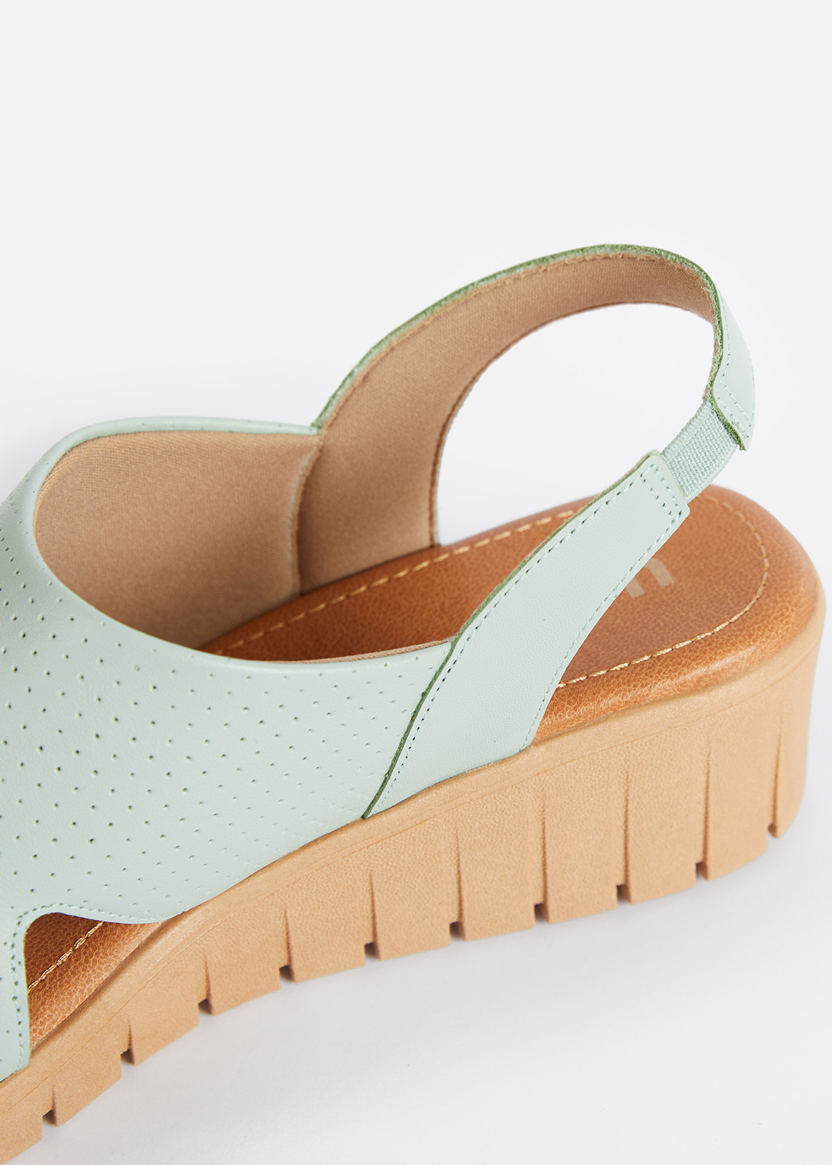 SANDALIAS MUJER USAFLEX CUERO VERDE VERANO TACÓN PLATAFORMA CON ELÁSTICO USA AE0502VER - 3