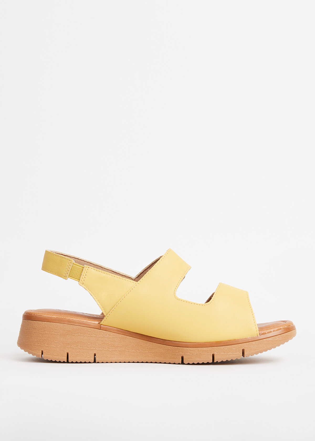 SANDALIAS MUJER USAFLEX CUERO AMARILLO TACÓN PLATAFORMA CON CIERRE FLEXIBLE MANGO USA AD1908MAN - 1