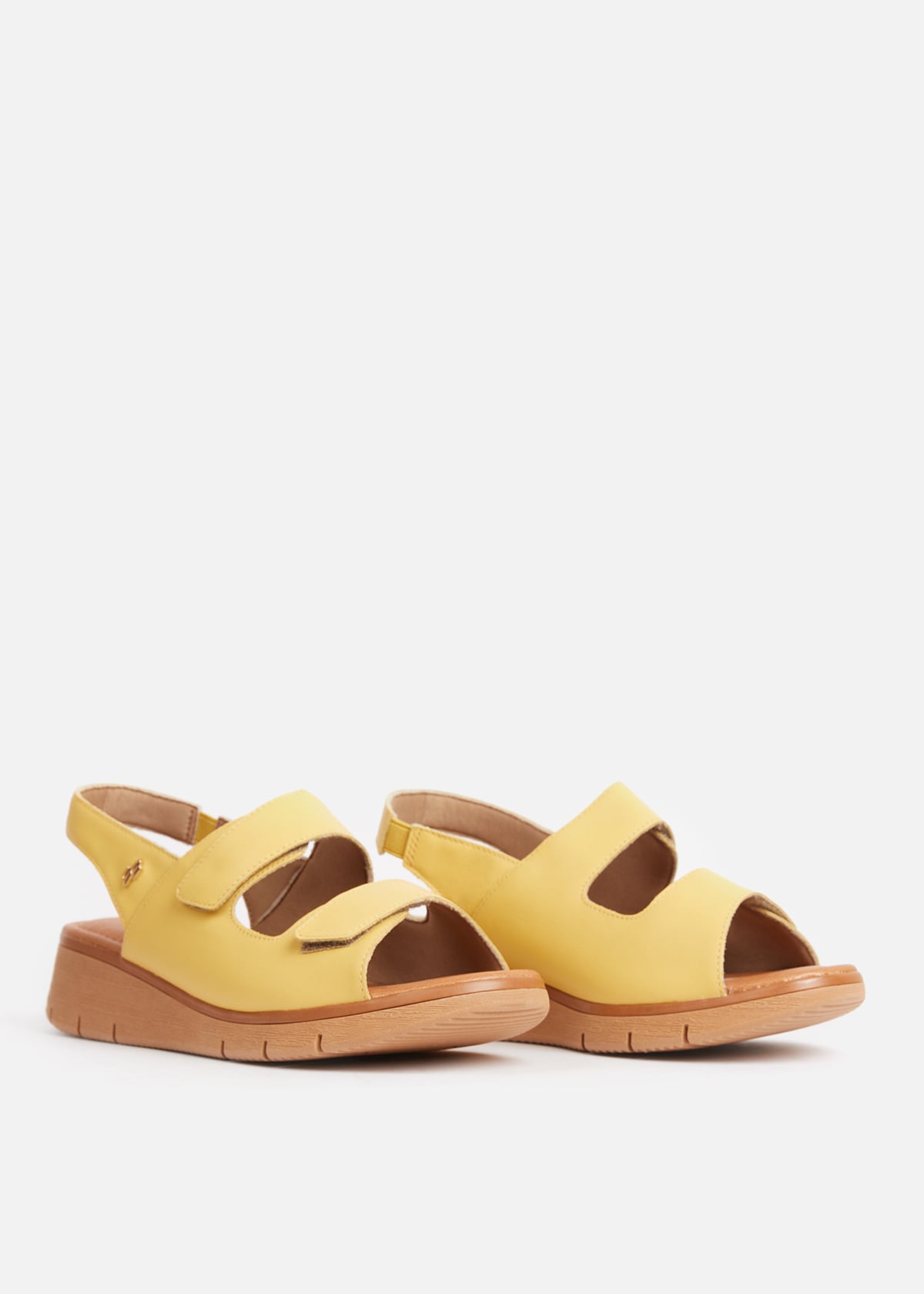 SANDALIAS MUJER USAFLEX CUERO AMARILLO TACÓN PLATAFORMA CON CIERRE FLEXIBLE MANGO USA AD1908MAN - 2