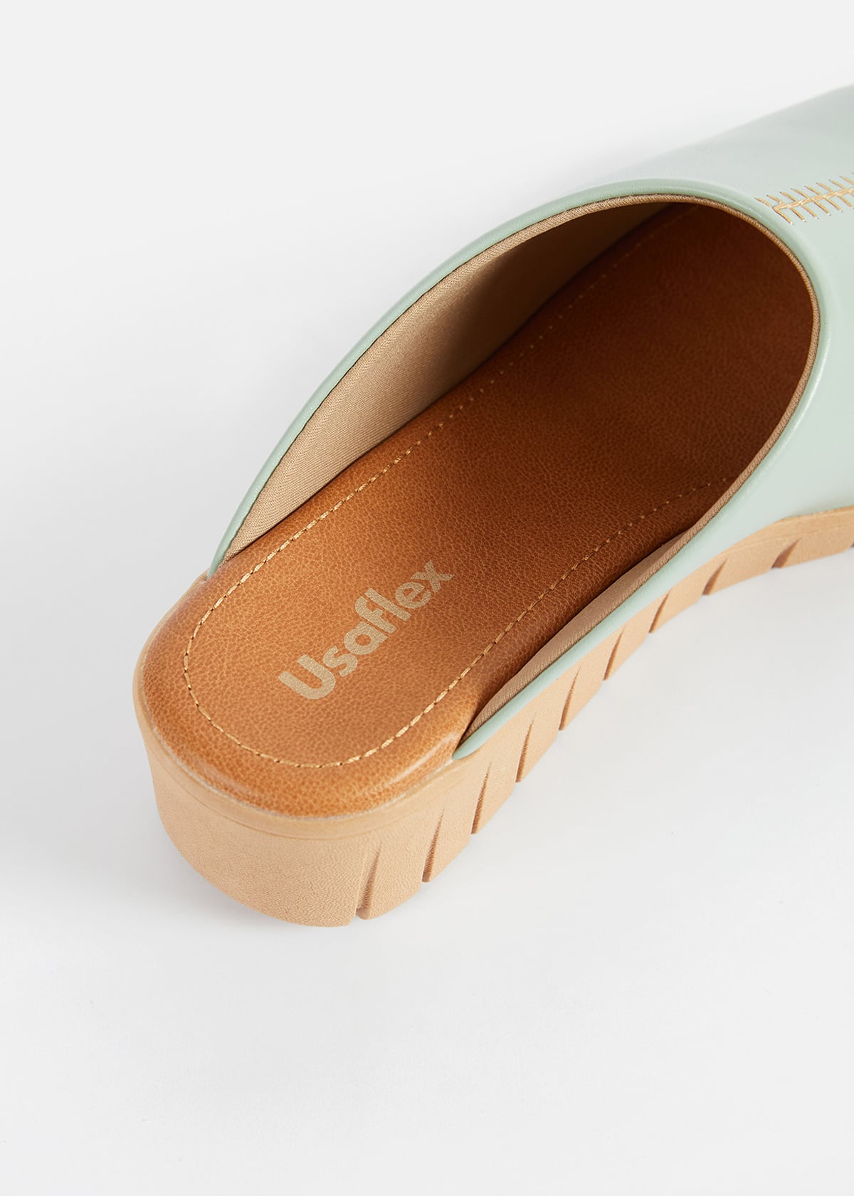 SANDALIAS MUJER USAFLEX CUERO VERDE VERANO SUECO PLATAFORMA USA AE0504VER - 2