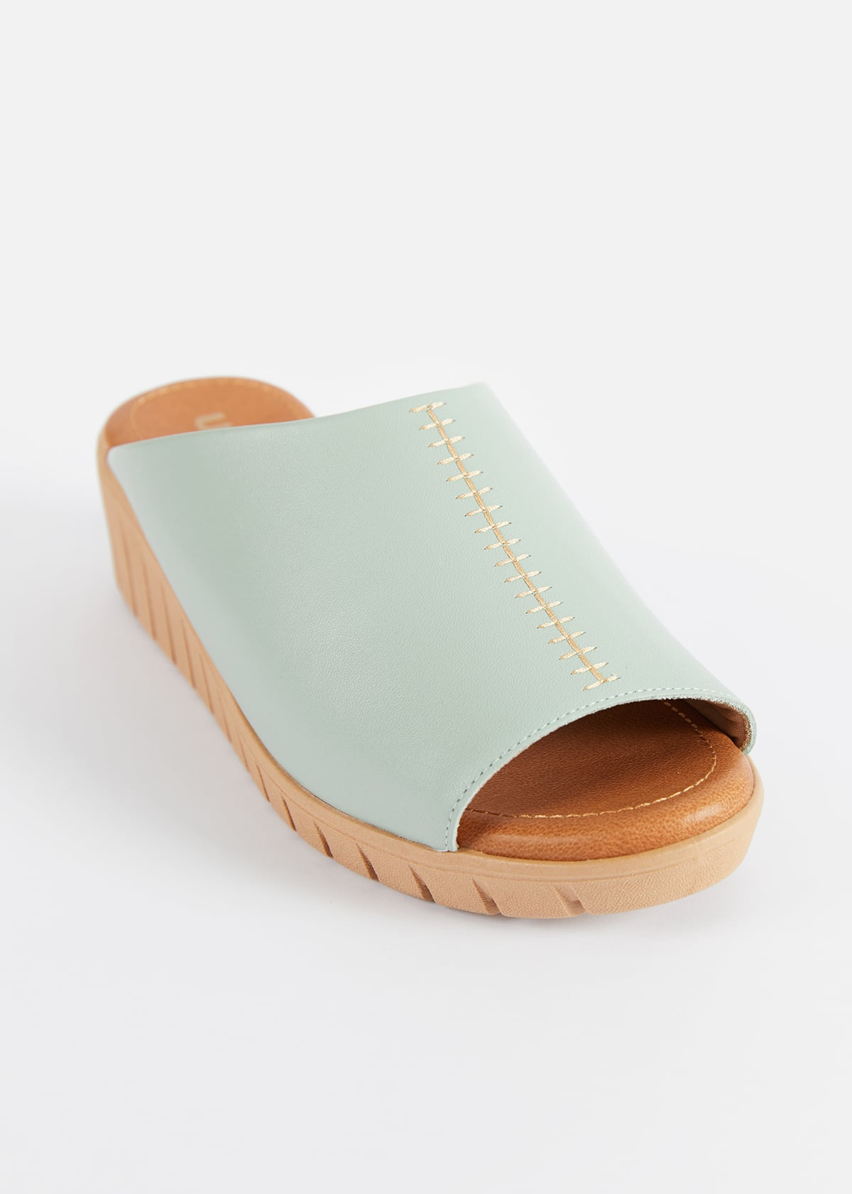 SANDALIAS MUJER USAFLEX CUERO VERDE VERANO SUECO PLATAFORMA USA AE0504VER - 4