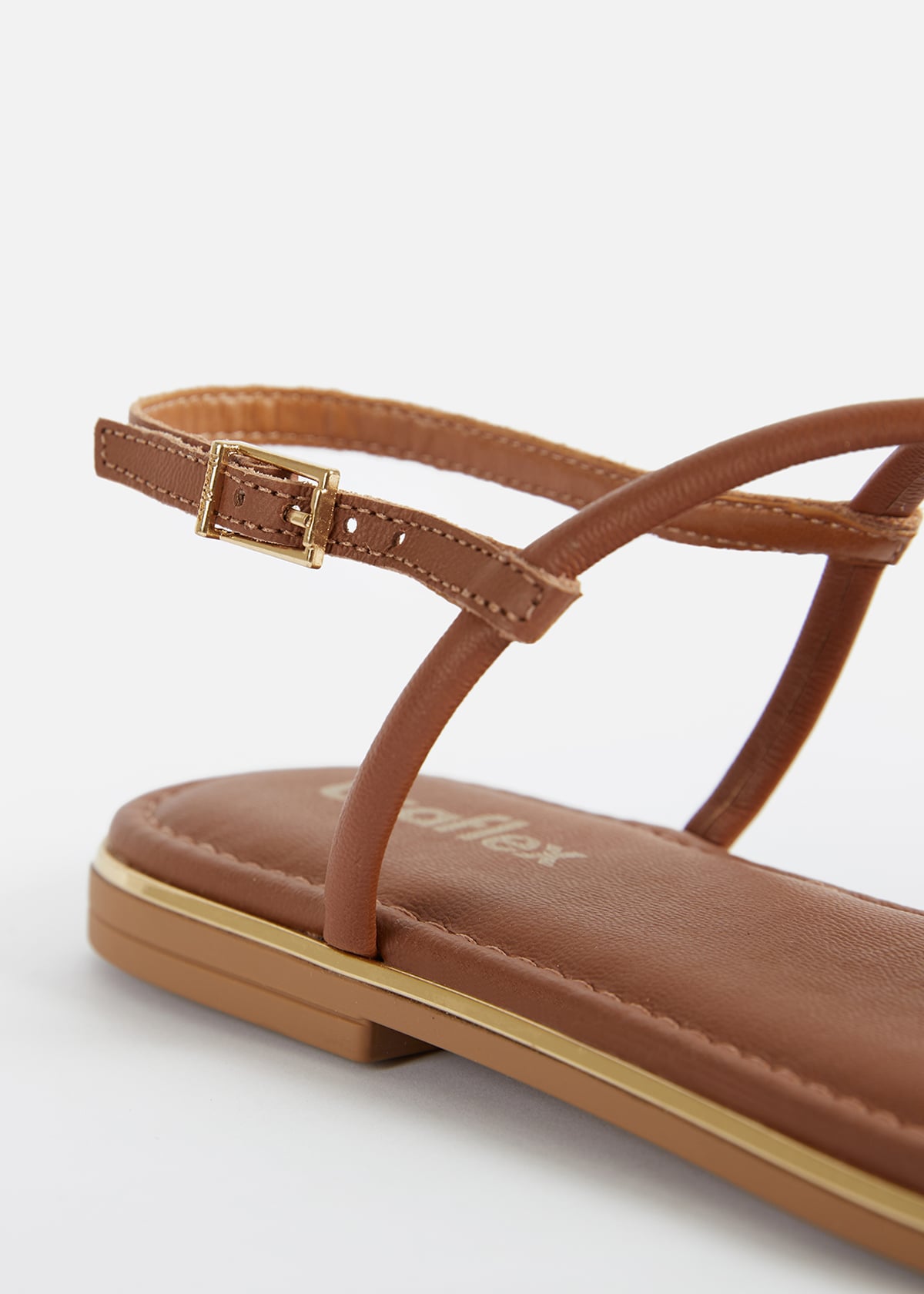 SANDALIAS MUJER USAFLEX CUERO CANELA VERANO TIRAS USA AE5805CAN - 2