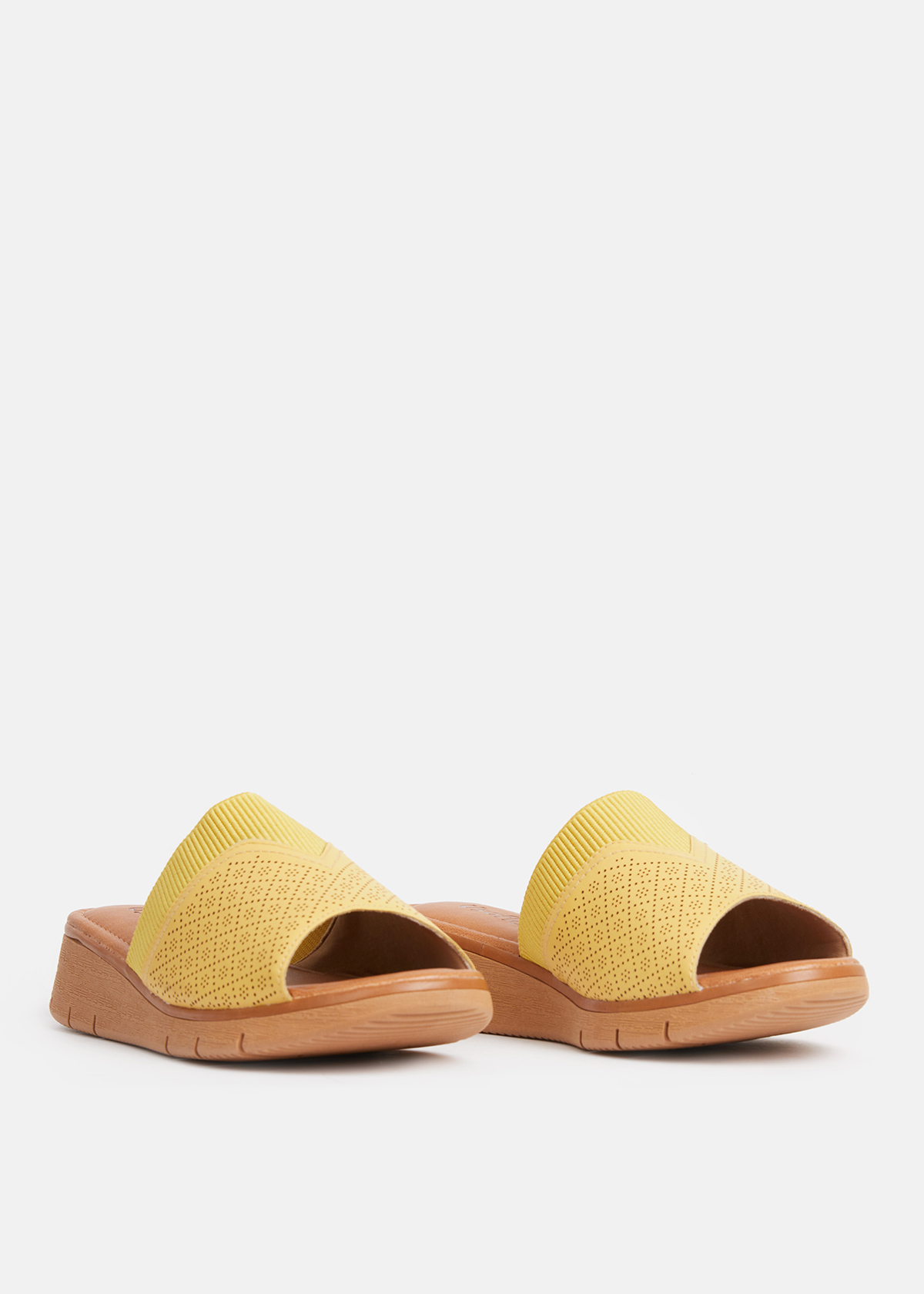 SANDALIAS MUJER USAFLEX CUERO AMARILLO TACÓN PLATAFORMA CON DETALLES LÁSER MANGO USA AD1910MAN - 2