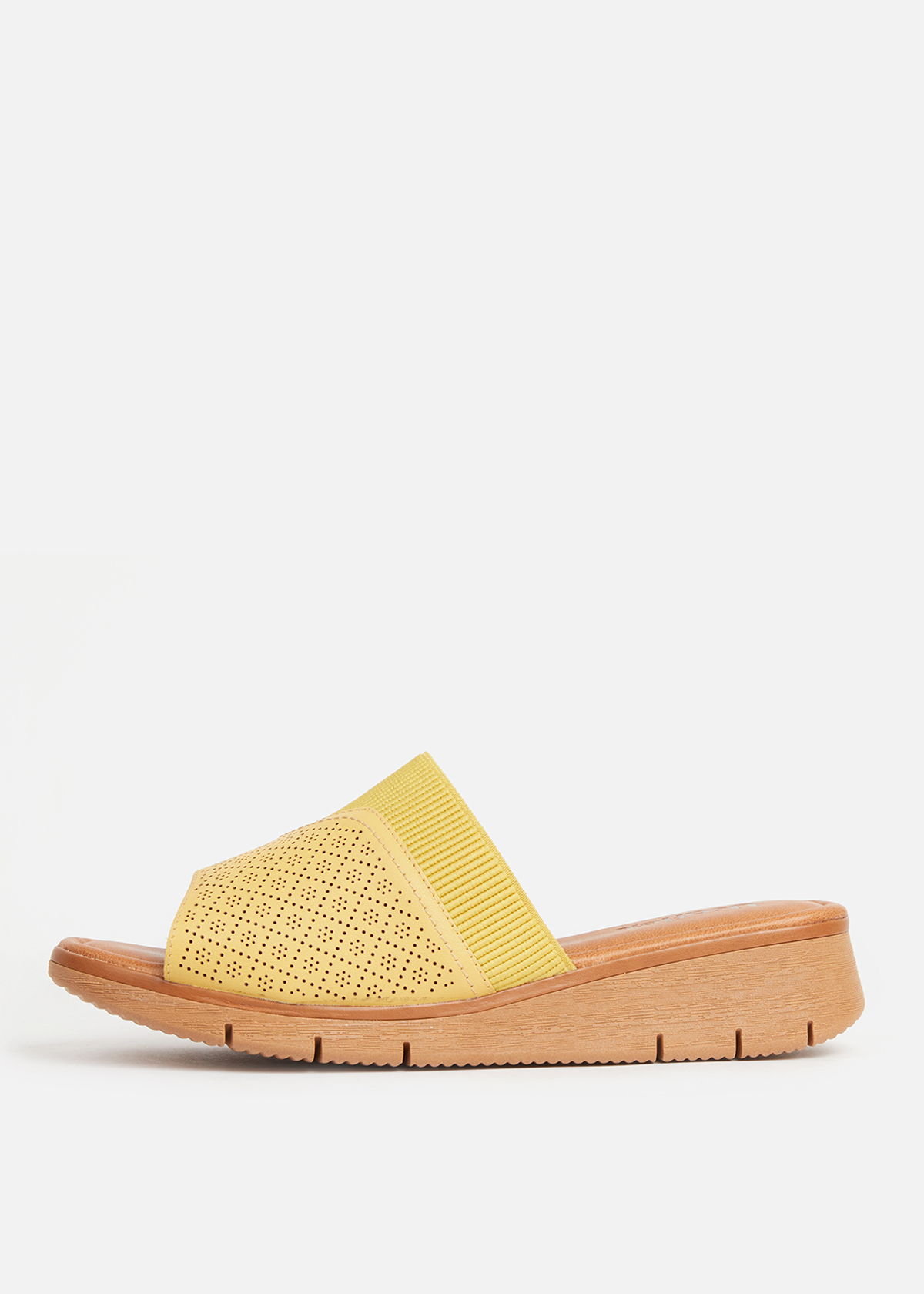 SANDALIAS MUJER USAFLEX CUERO AMARILLO TACÓN PLATAFORMA CON DETALLES LÁSER MANGO USA AD1910MAN - 3