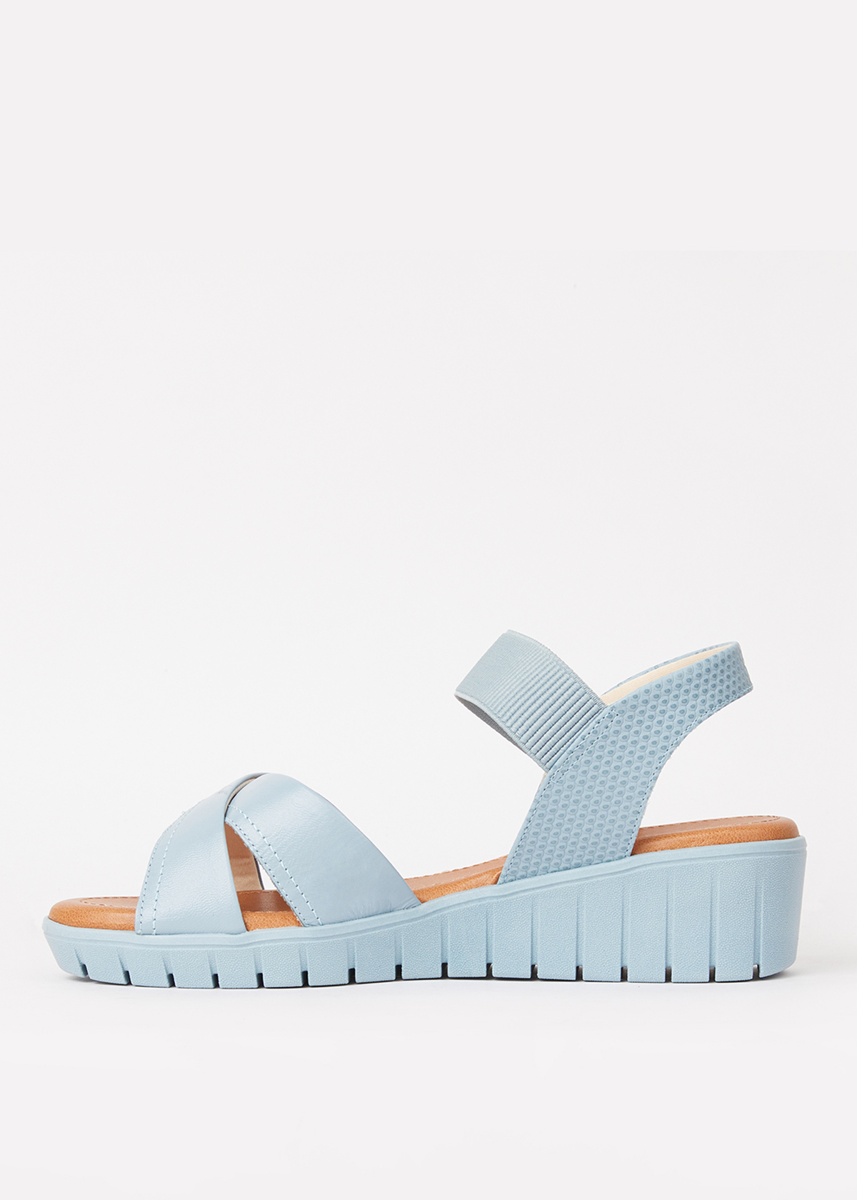 SANDALIAS MUJER USAFLEX CUERO CELESTE PLATAFORMA USA AE0510CEL - 3