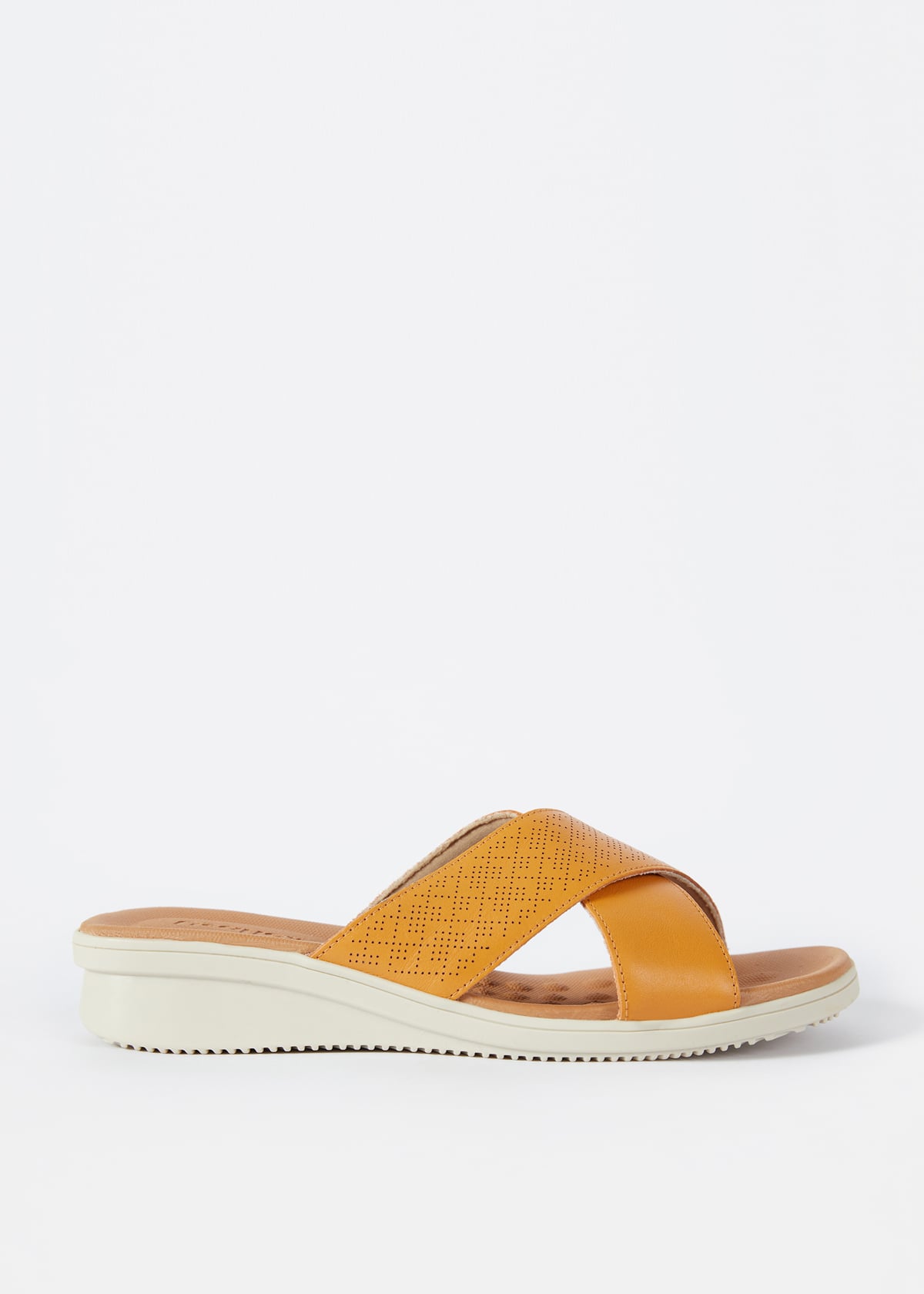 SANDALIAS MUJER USAFLEX CUERO NARANJA VERANO SUECO PLATAFORMA CON TIRANTES CRUZADOS USA AE2011NAR - 1