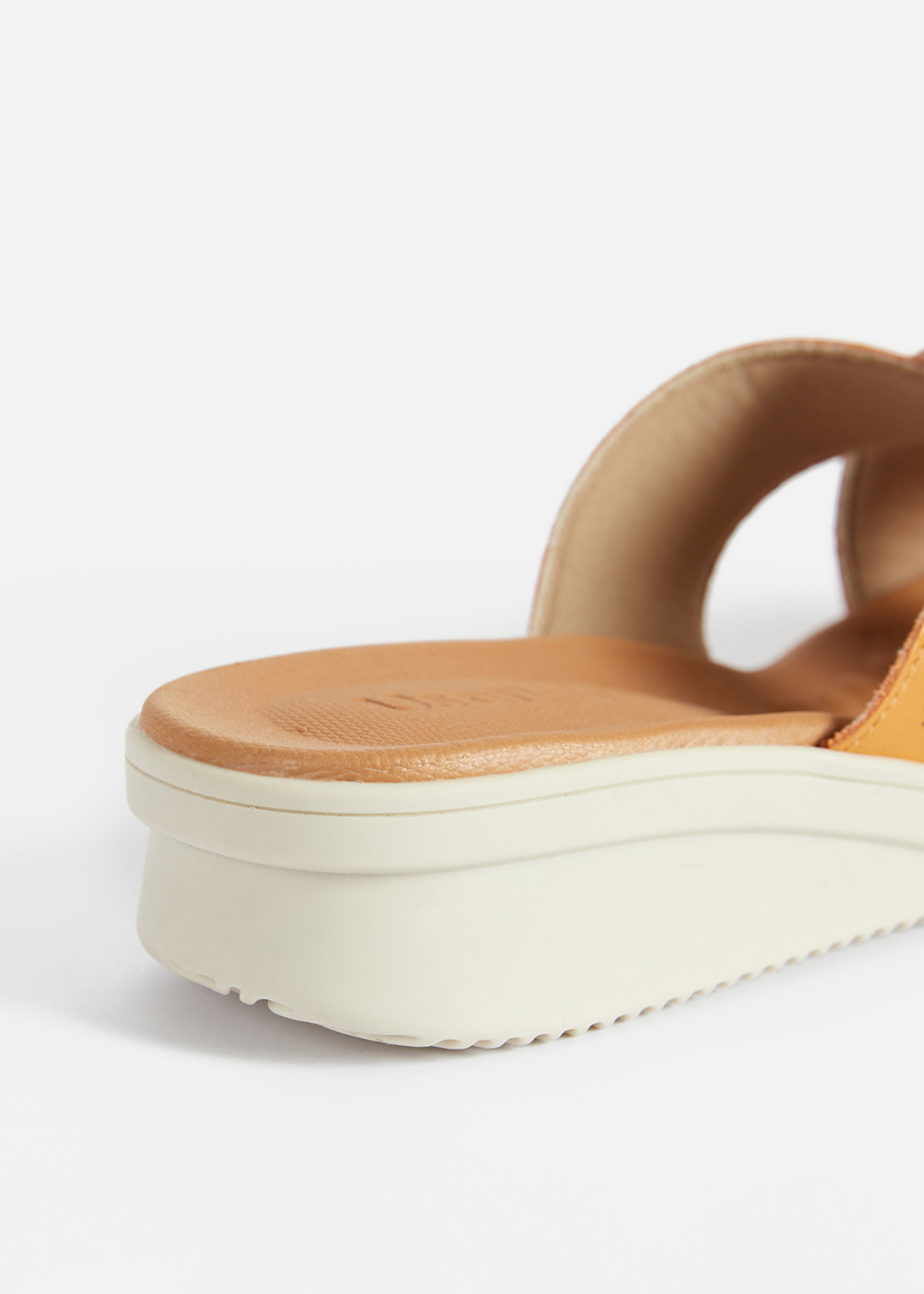 SANDALIAS MUJER USAFLEX CUERO NARANJA VERANO SUECO PLATAFORMA CON TIRANTES CRUZADOS USA AE2011NAR - 3