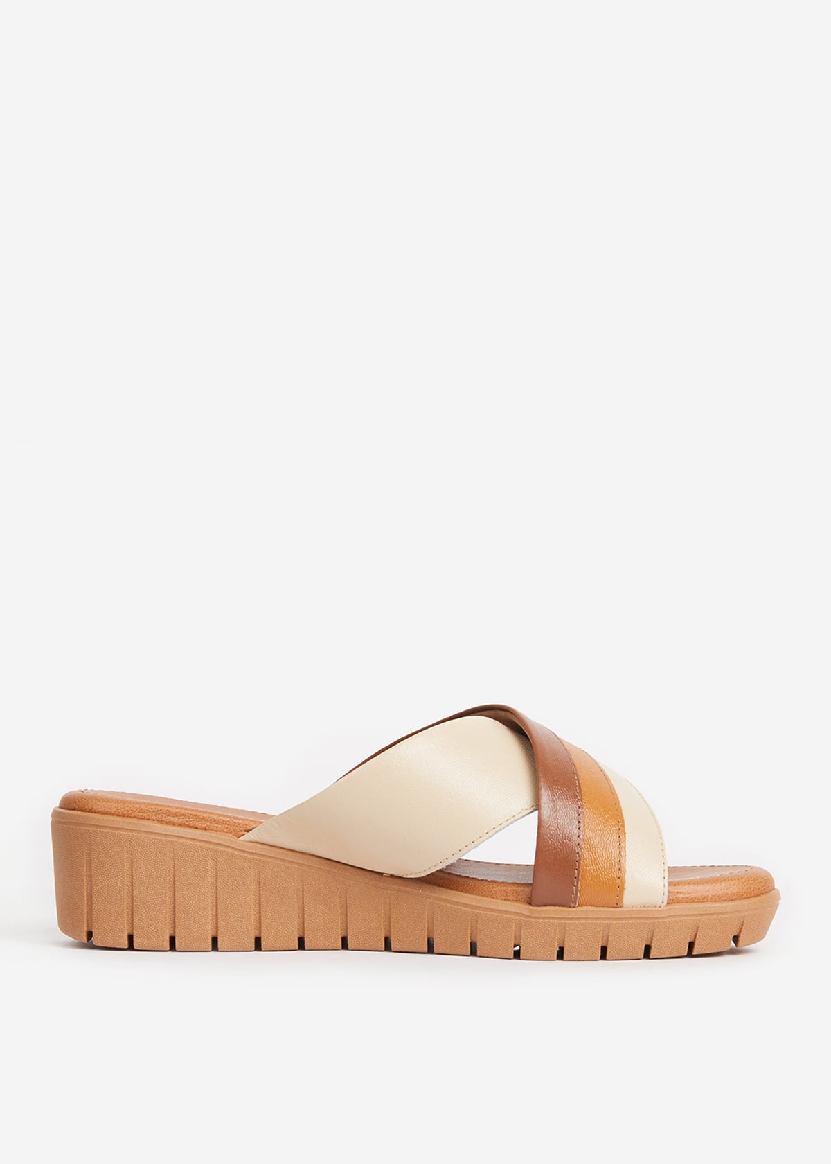SANDALIAS MUJER USAFLEX CUERO MOSTAZA SUECO PLATAFORMA USA AE0512MOS - 1
