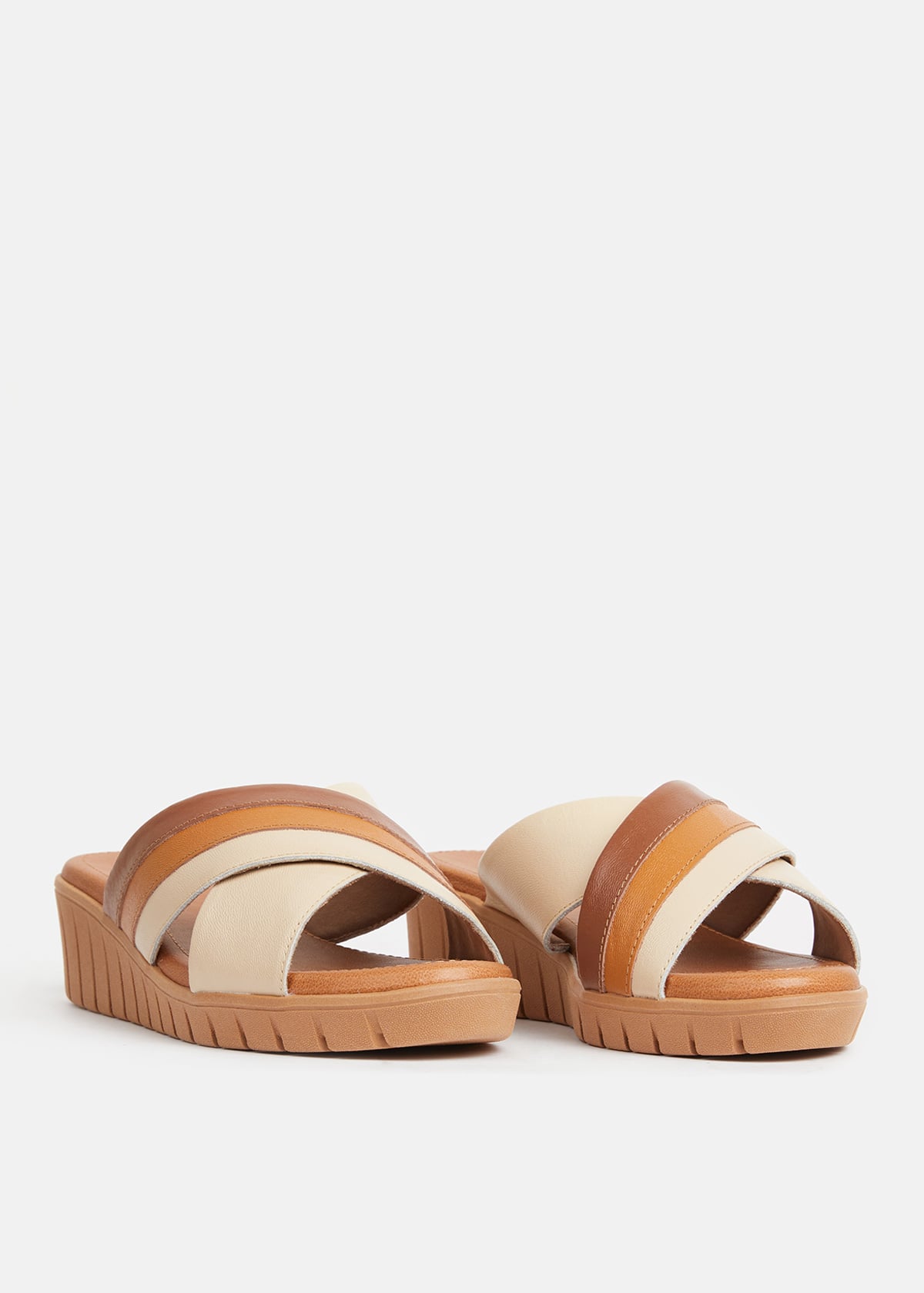SANDALIAS MUJER USAFLEX CUERO MOSTAZA SUECO PLATAFORMA USA AE0512MOS - 2