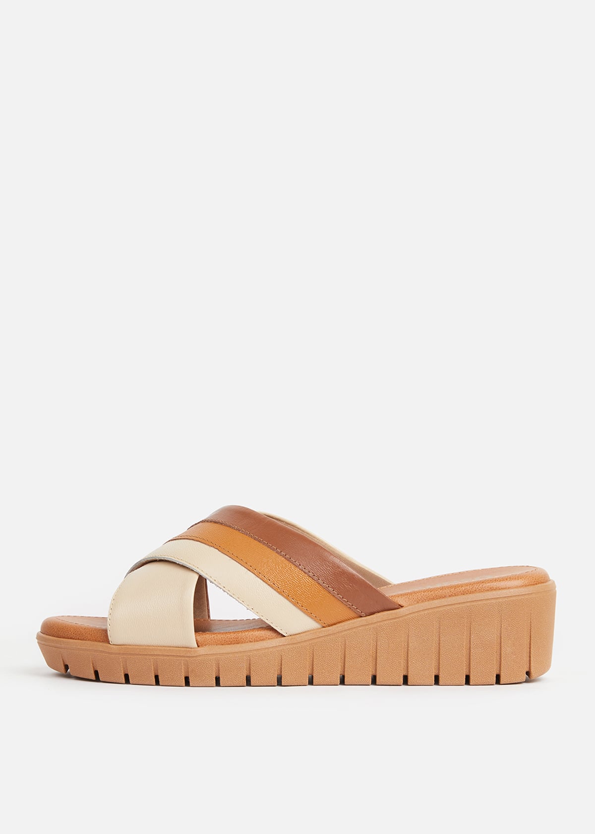 SANDALIAS MUJER USAFLEX CUERO MOSTAZA SUECO PLATAFORMA USA AE0512MOS - 3