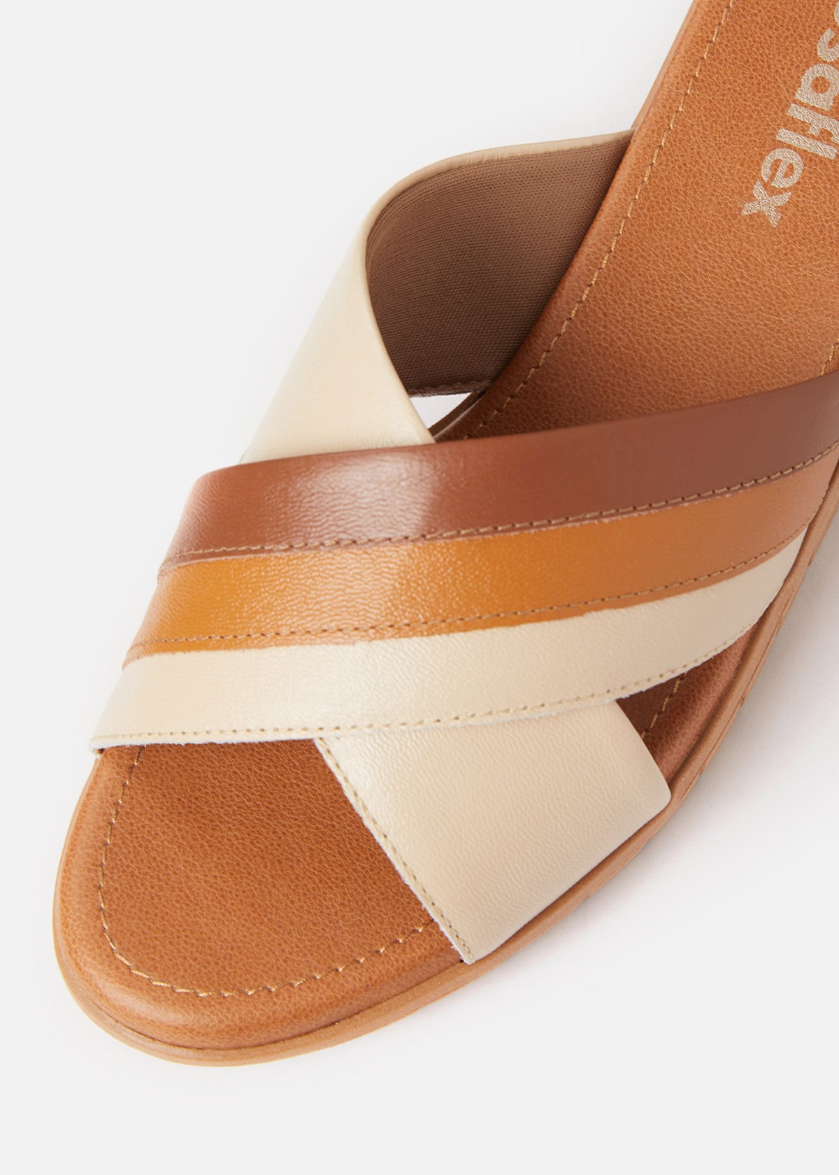 SANDALIAS MUJER USAFLEX CUERO MOSTAZA SUECO PLATAFORMA USA AE0512MOS - 4