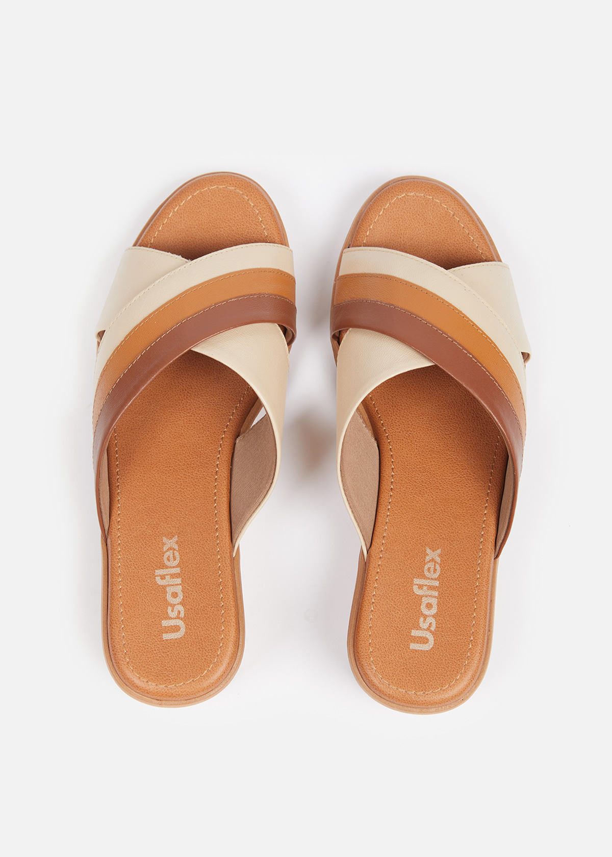 SANDALIAS MUJER USAFLEX CUERO MOSTAZA SUECO PLATAFORMA USA AE0512MOS - 6