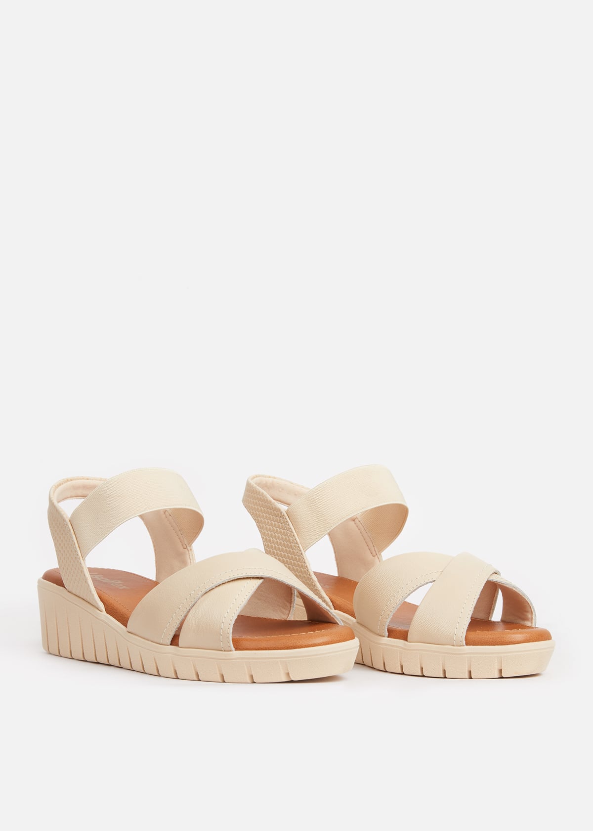 SANDALIAS MUJER USAFLEX CUERO VAINILLA PLATAFORMA USA AE0510VAI - 2