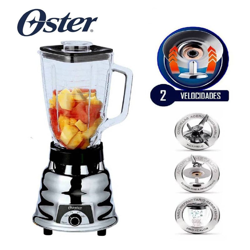 LICUADORA OSTER 250-22 2 VELOCIDADES 250 CROMADA - 1