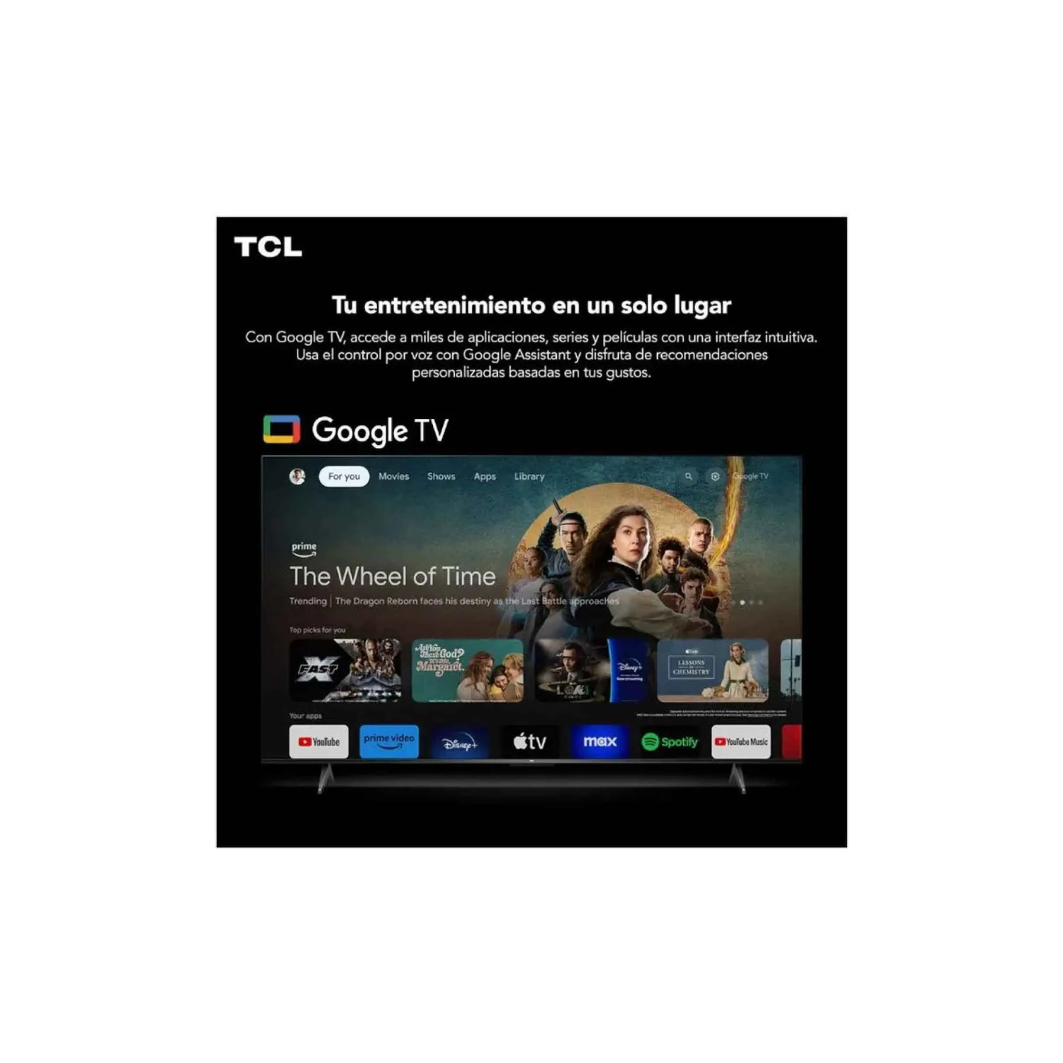 TELEVISOR TCL 65 LED 4K 65V6C GOOGLE TV 2025 + ANTENA DIGITAL - 3