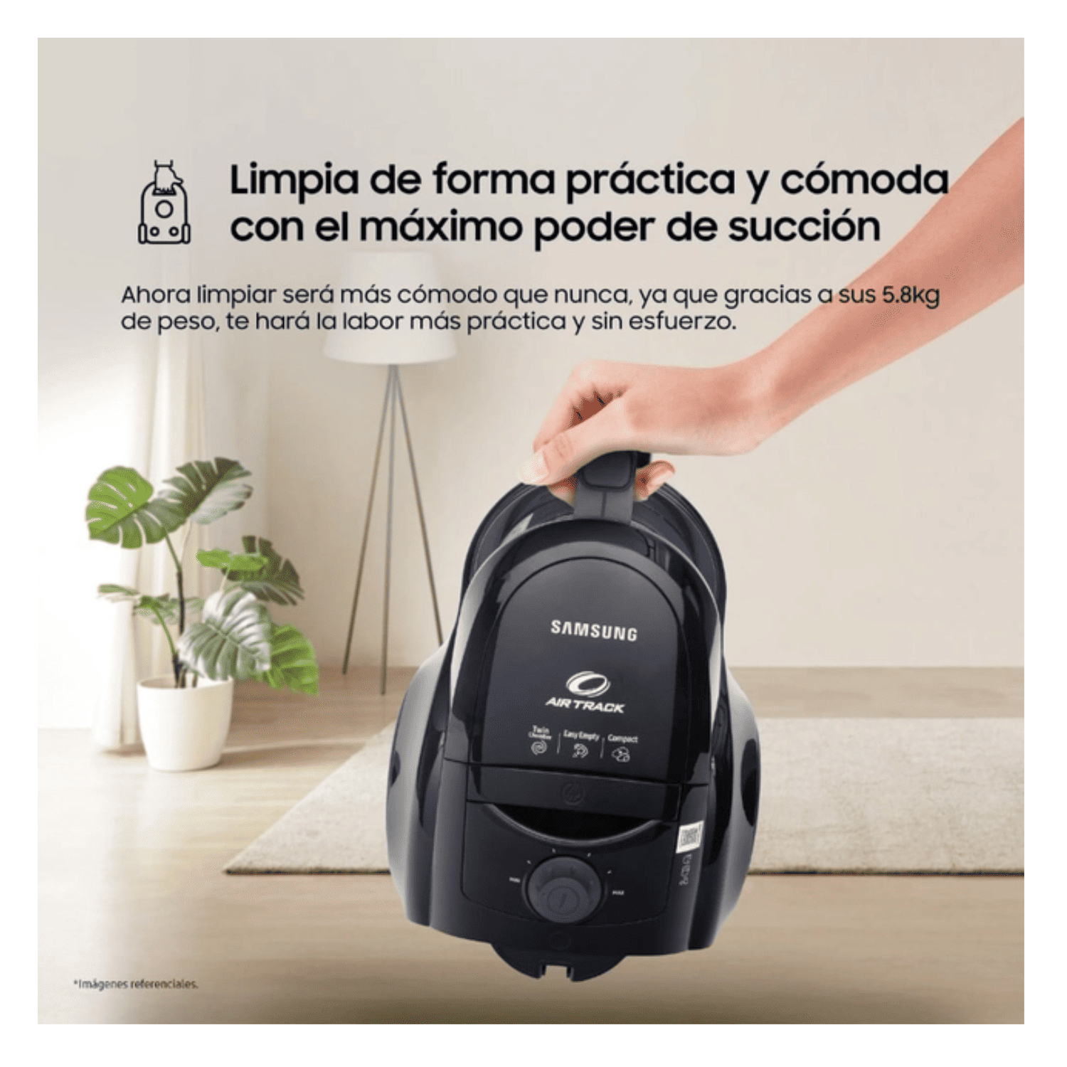 ASPIRADORA DE ARRASTRE CICLÓNICA SAMSUNG VCC4580V3KXZS 2000W NEGRO - 10