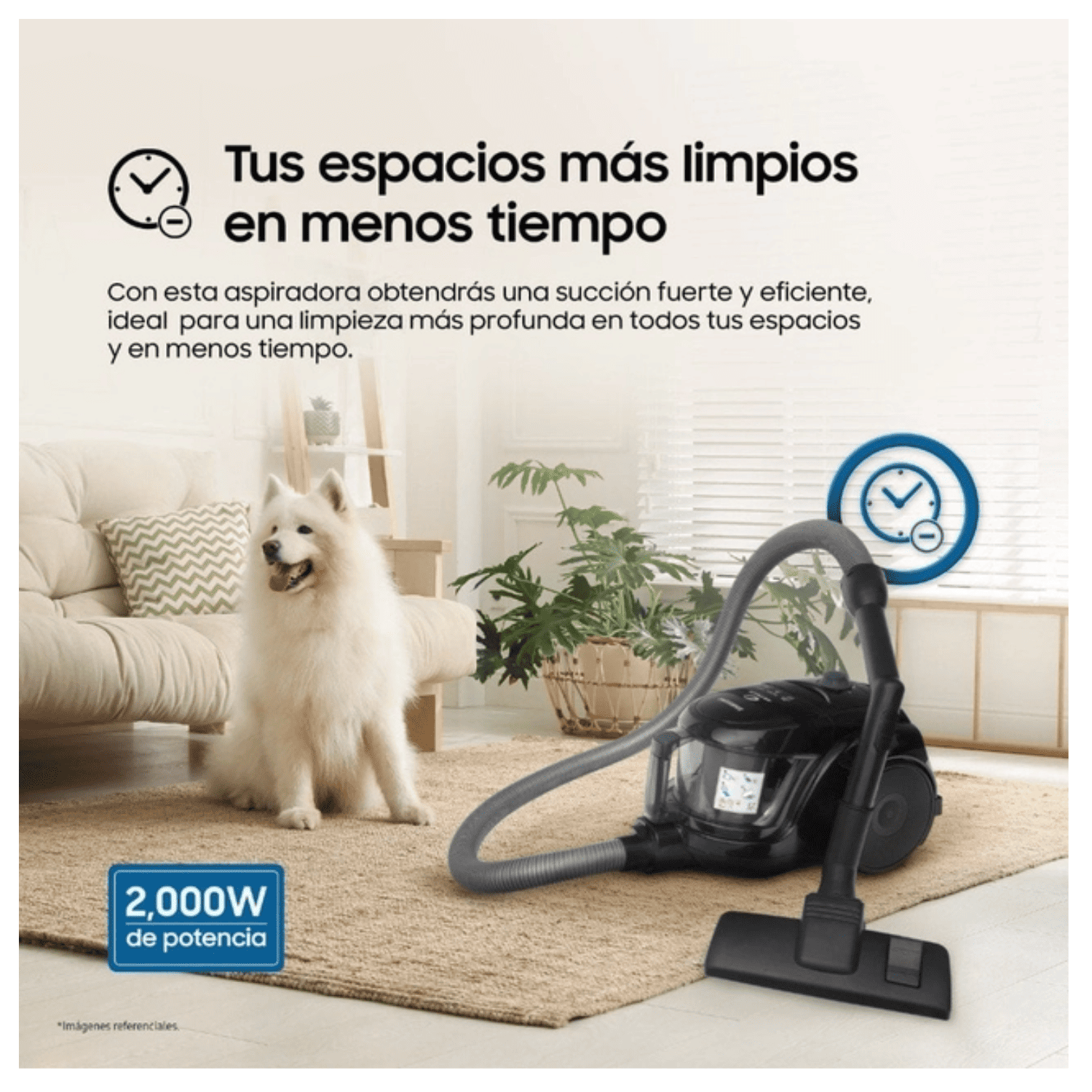 ASPIRADORA DE ARRASTRE CICLÓNICA SAMSUNG VCC4580V3KXZS 2000W NEGRO - 8
