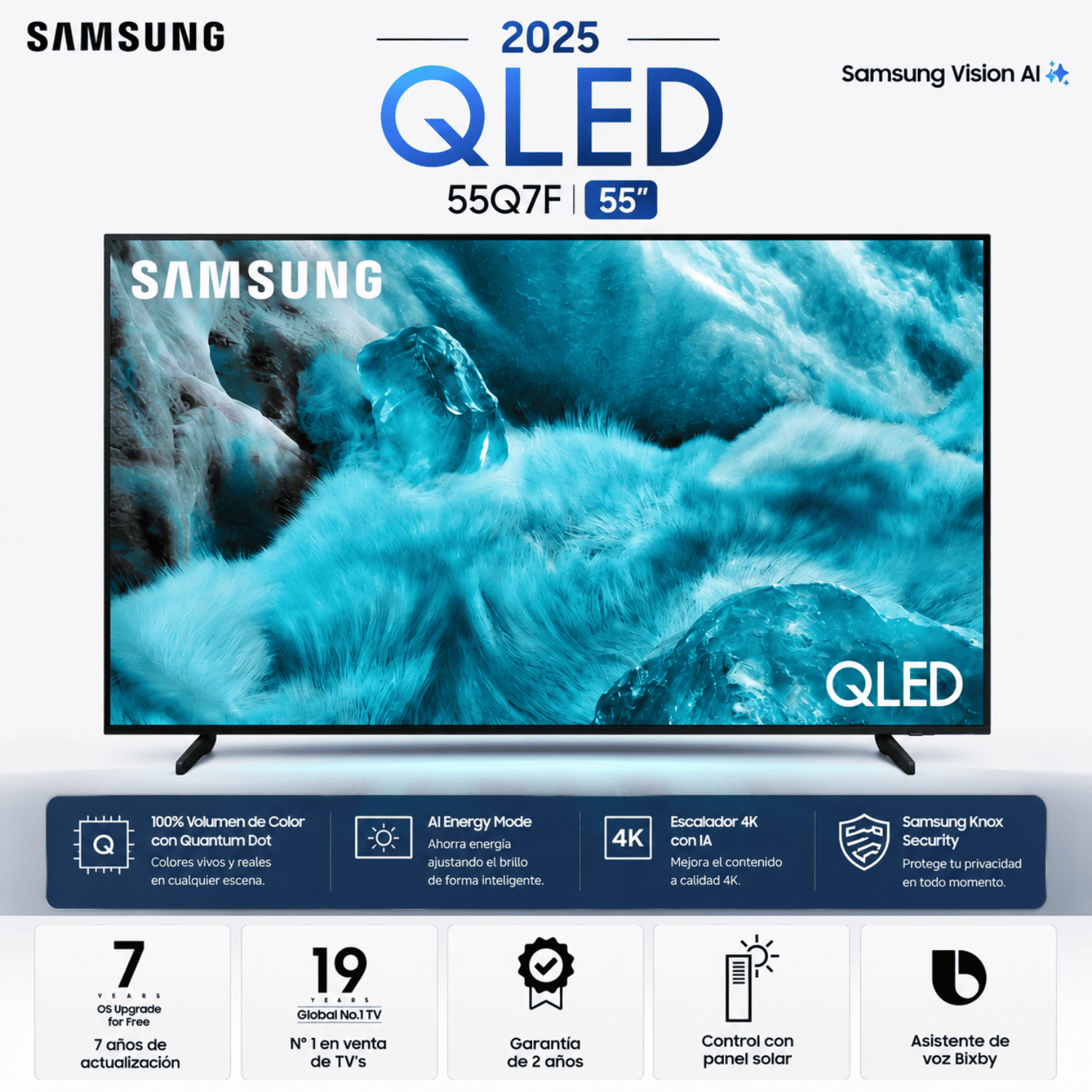 TELEVISOR SAMSUNG 55' 4K UHD QLED QN55Q7FAAGXPE 2025 - 1