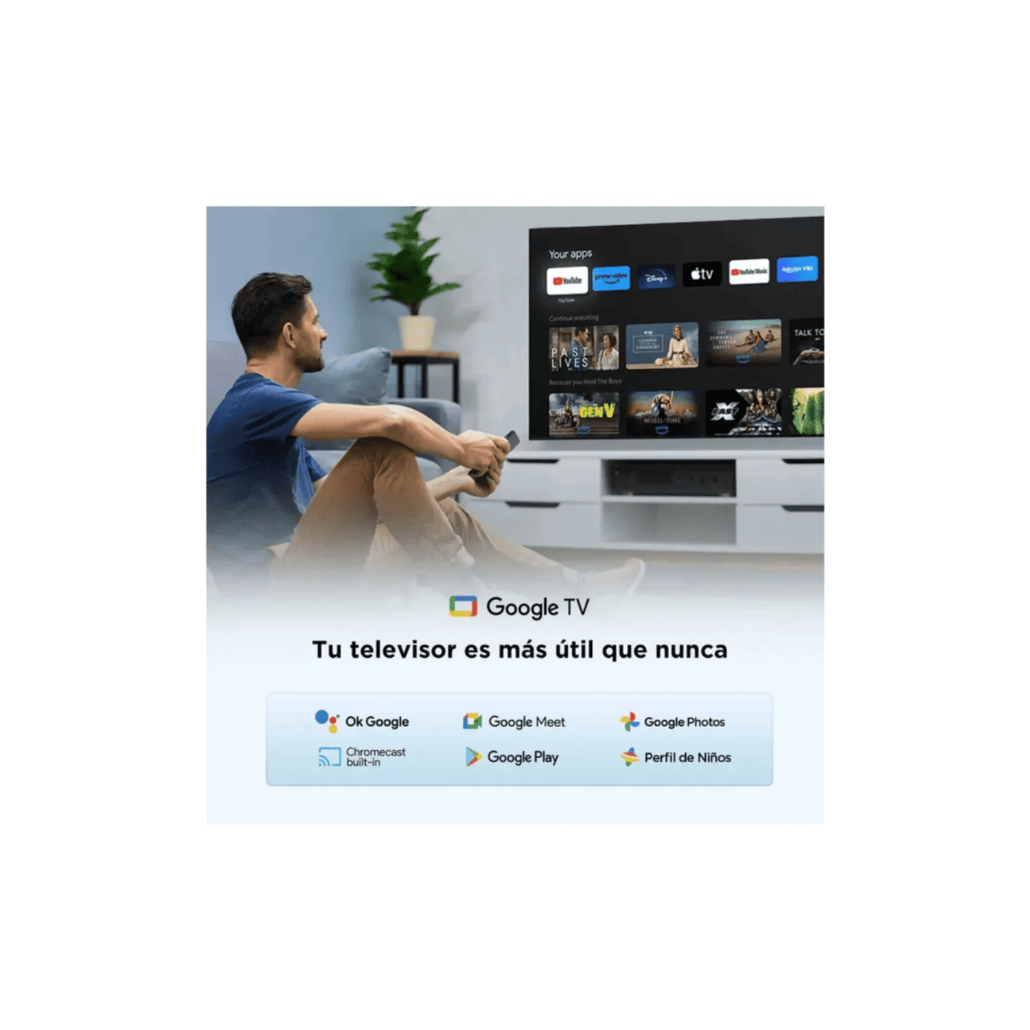 TELEVSOR TCL 40 PULGADAS QLED GOOGLE TV 40S5K - 5